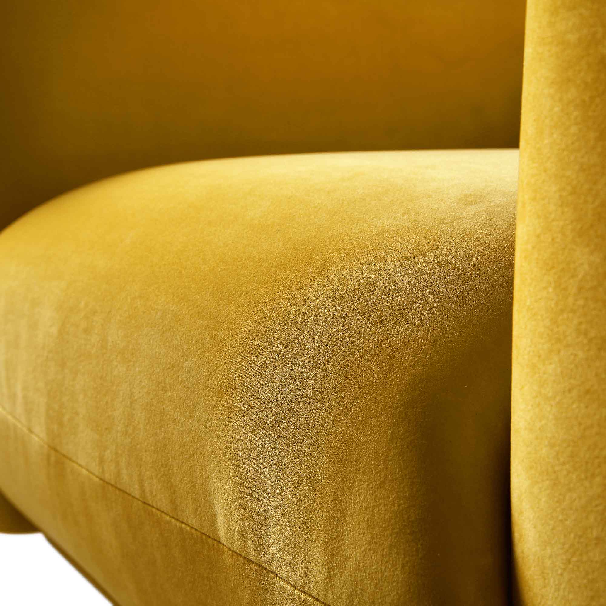 gianni armchair, goldenrod velvet gianni armchair, goldenrod velvet