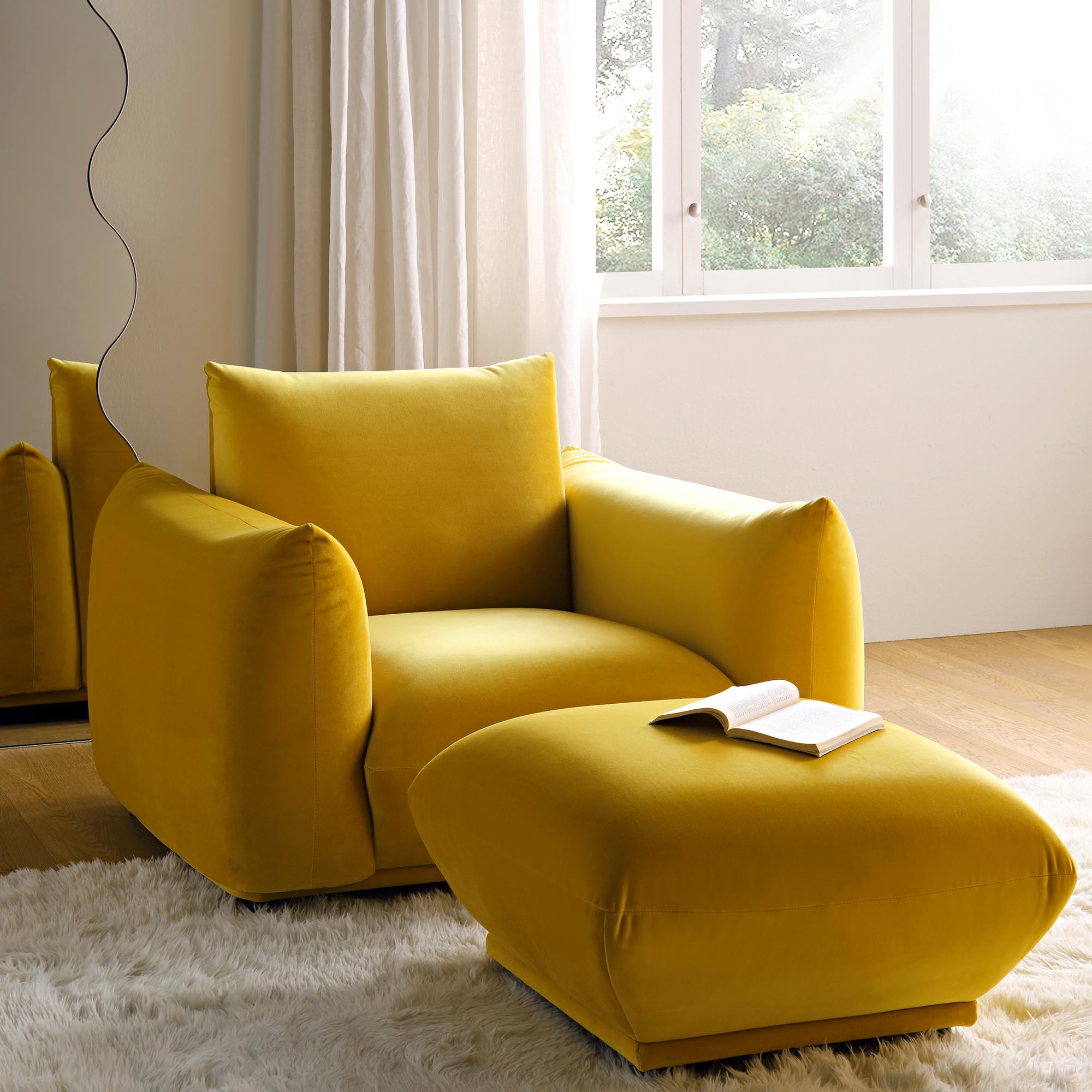 gianni armchair, goldenrod velvet gianni armchair, goldenrod velvet