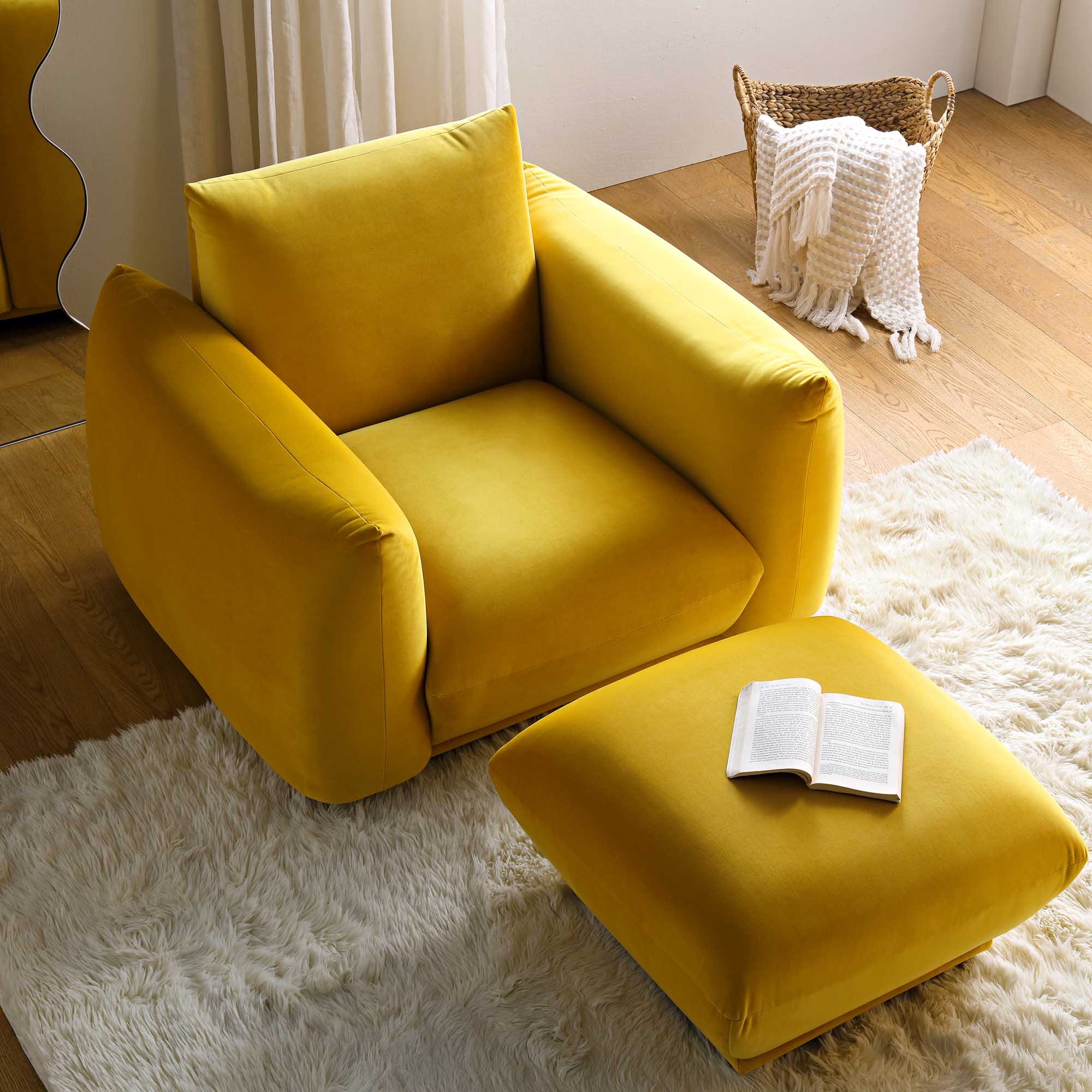 gianni armchair, goldenrod velvet gianni armchair, goldenrod velvet