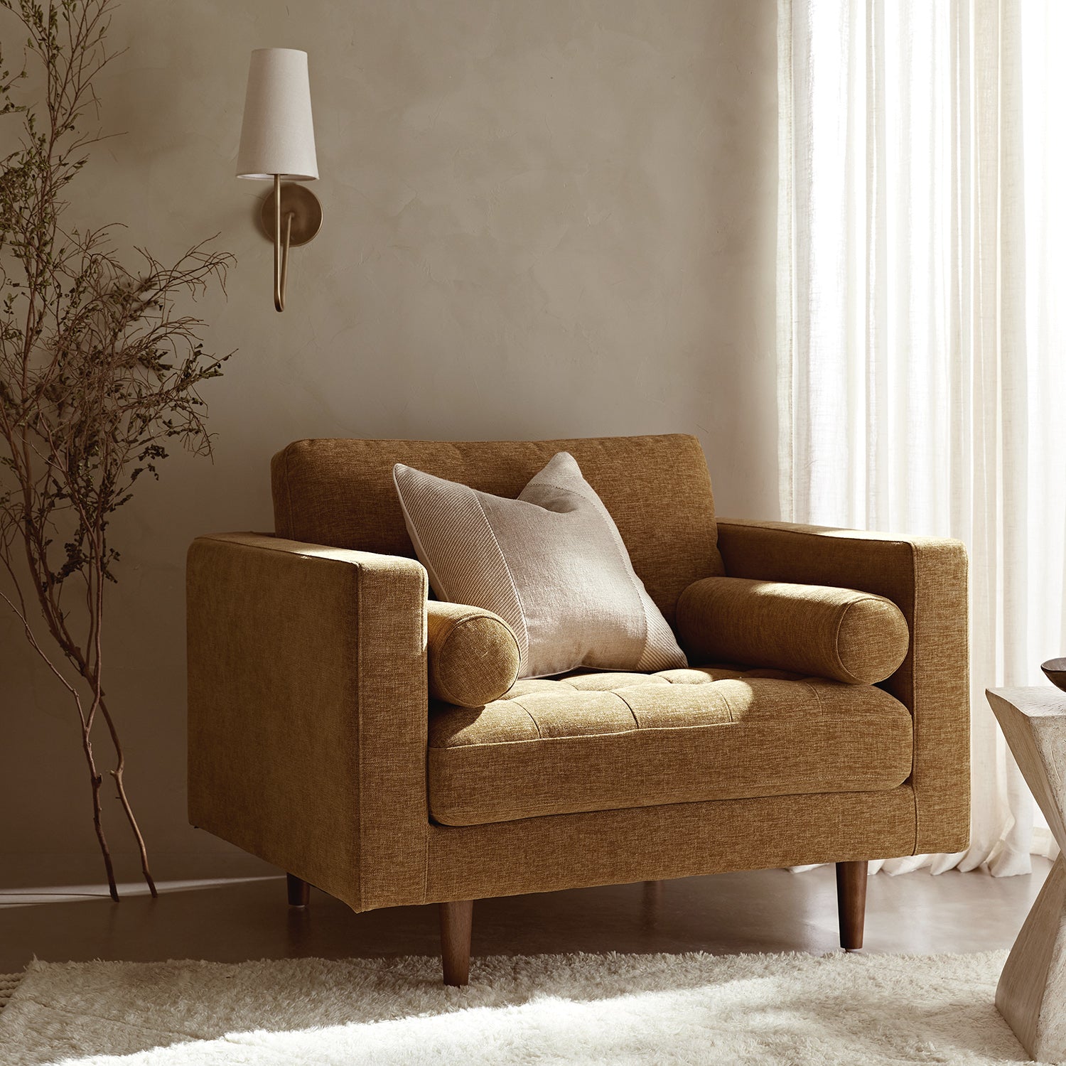 henrietta armchair, spiced honey chenille henrietta armchair, spiced honey chenille