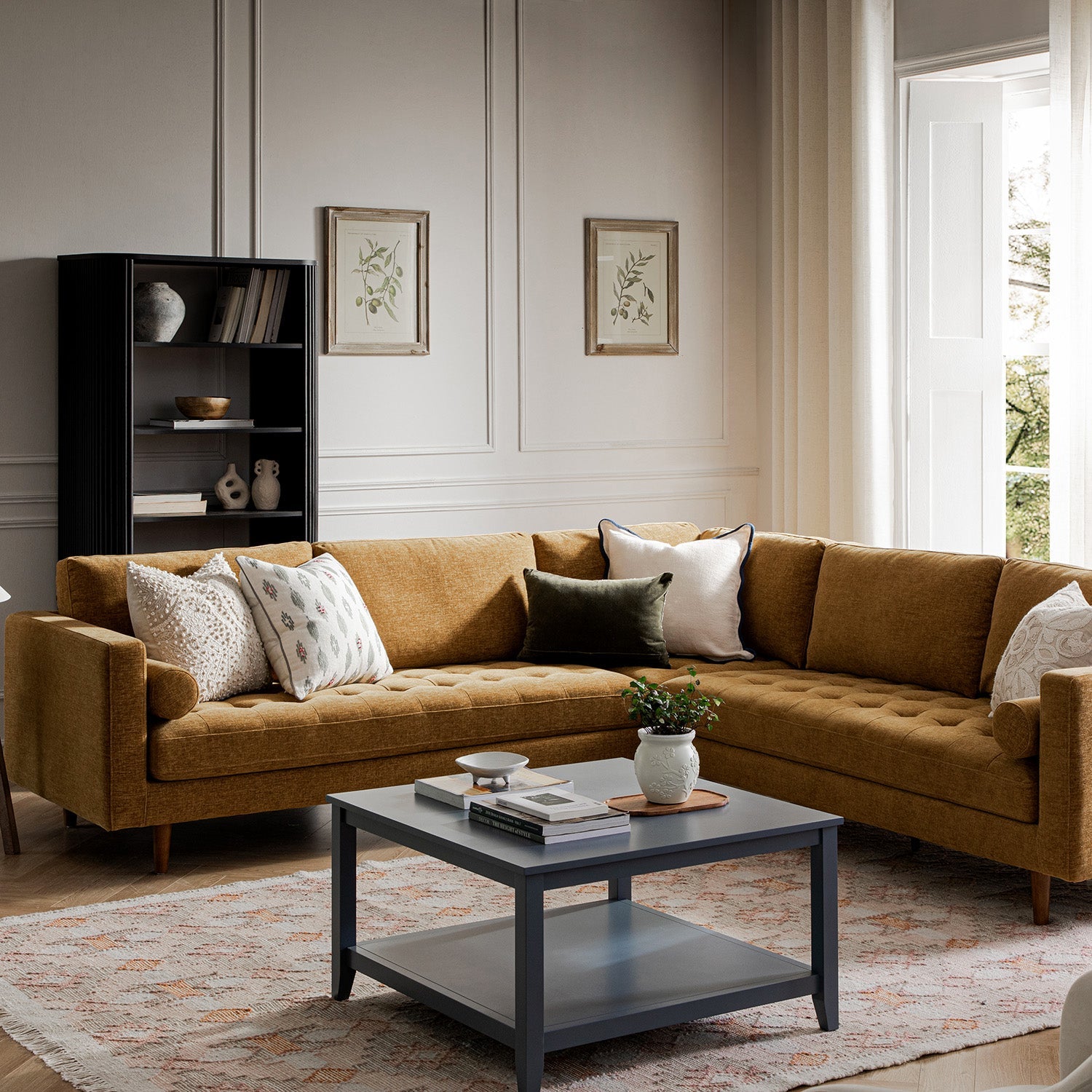 henrietta 5+seater corner sofa, spiced honey chenille henrietta 5+seater corner sofa, spiced honey chenille