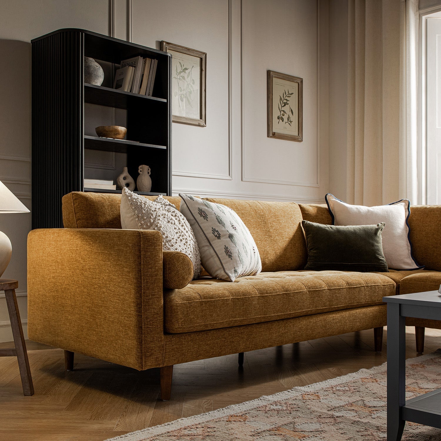 henrietta 5+seater corner sofa, spiced honey chenille henrietta 5+seater corner sofa, spiced honey chenille