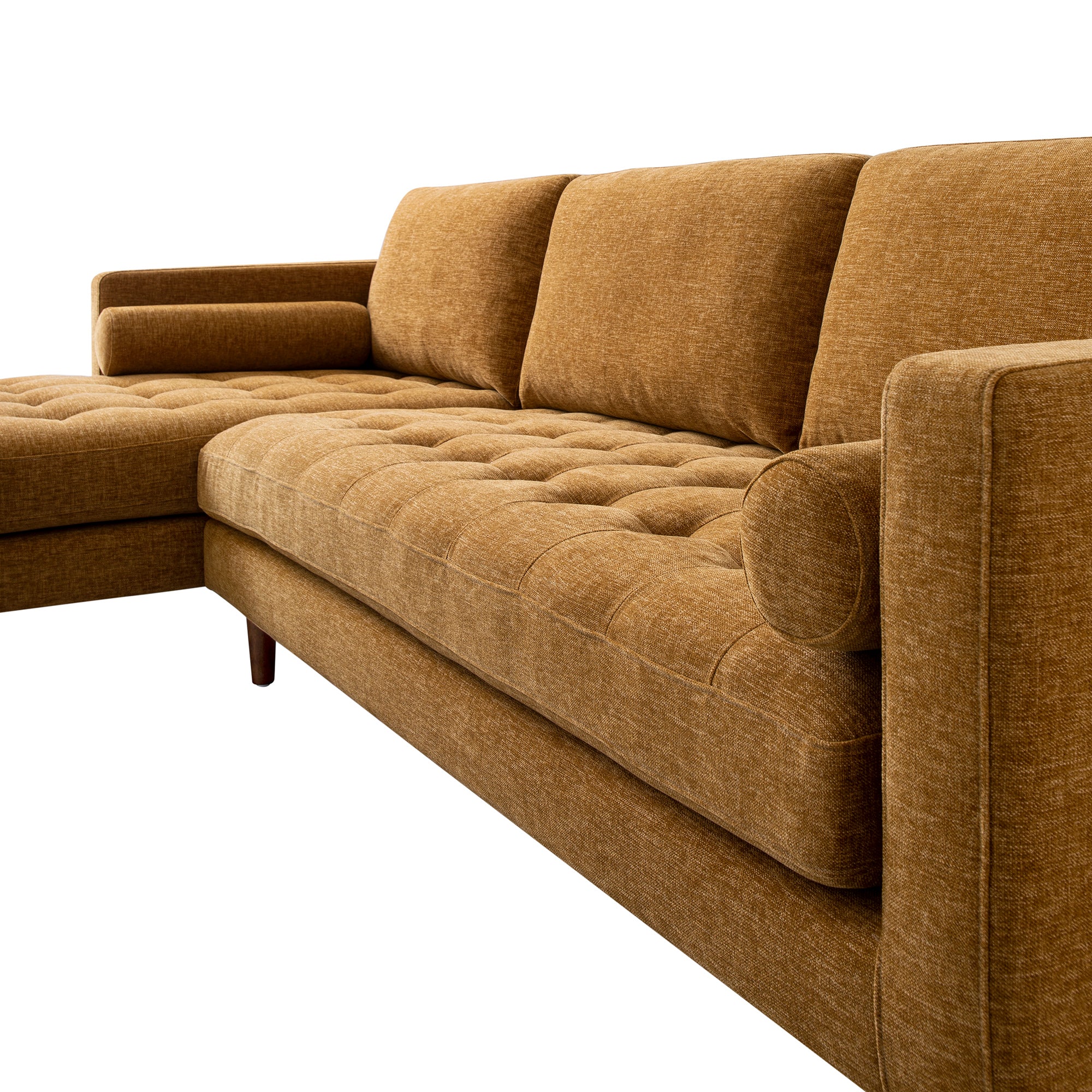 henrietta spiced honey chenille grand 4 seater chaise end sofa, left hand facing henrietta spiced honey chenille grand 4 seater chaise end sofa, left hand facing