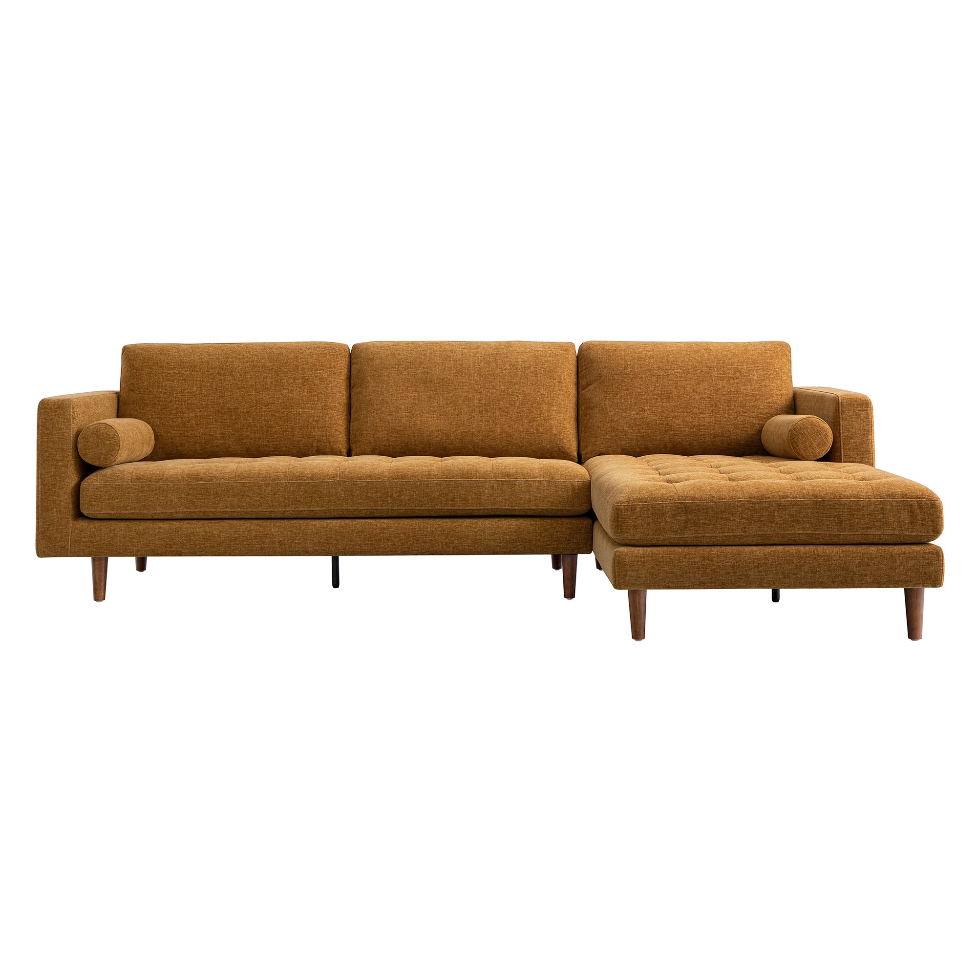 henrietta spiced honey chenille grand 4 seater chaise end sofa, right hand facing henrietta spiced honey chenille grand 4 seater chaise end sofa, right hand facing