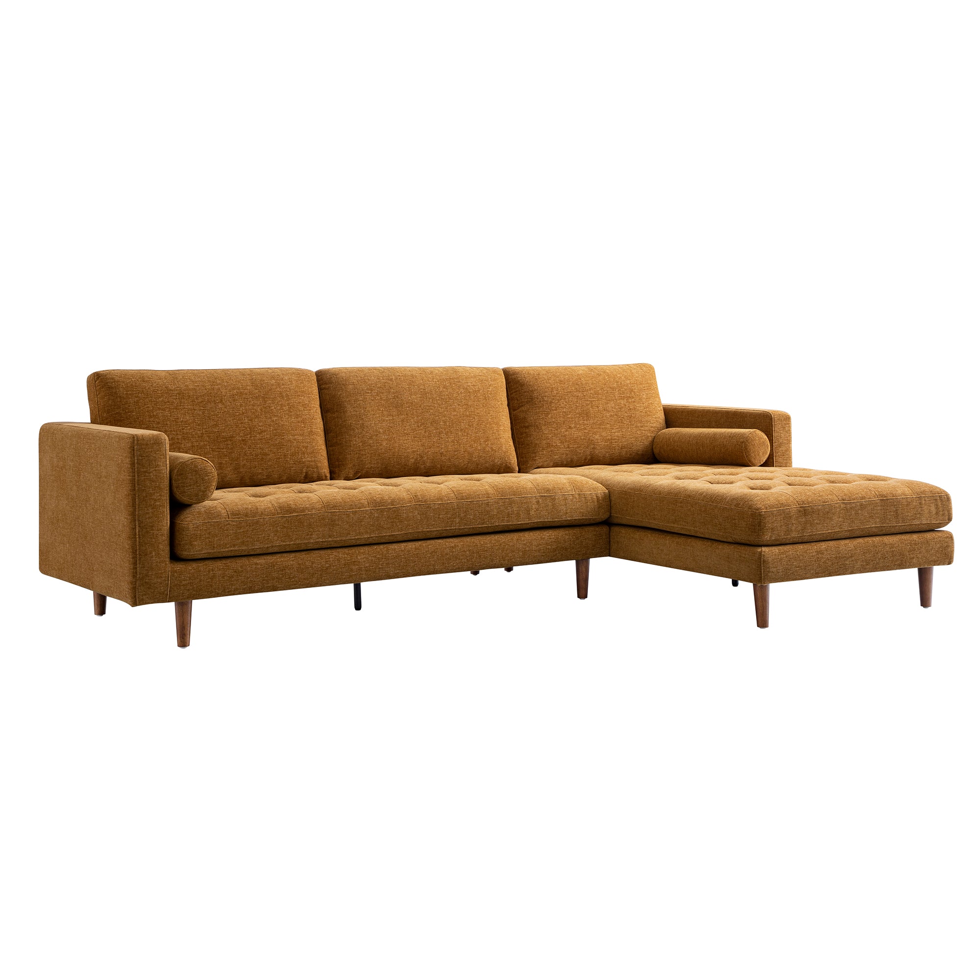 henrietta spiced honey chenille grand 4 seater chaise end sofa, right hand facing henrietta spiced honey chenille grand 4 seater chaise end sofa, right hand facing