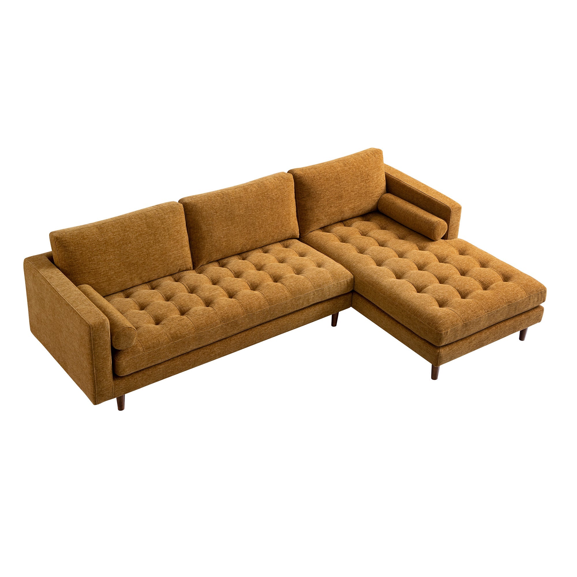 henrietta spiced honey chenille grand 4 seater chaise end sofa, right hand facing henrietta spiced honey chenille grand 4 seater chaise end sofa, right hand facing