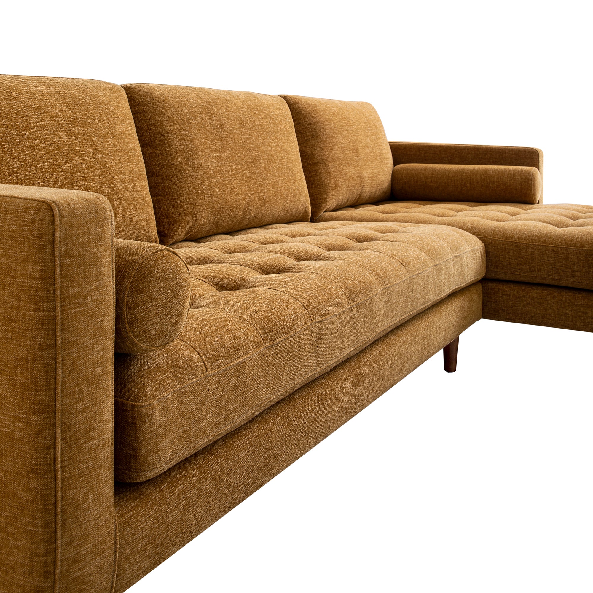 henrietta spiced honey chenille grand 4 seater chaise end sofa, right hand facing henrietta spiced honey chenille grand 4 seater chaise end sofa, right hand facing
