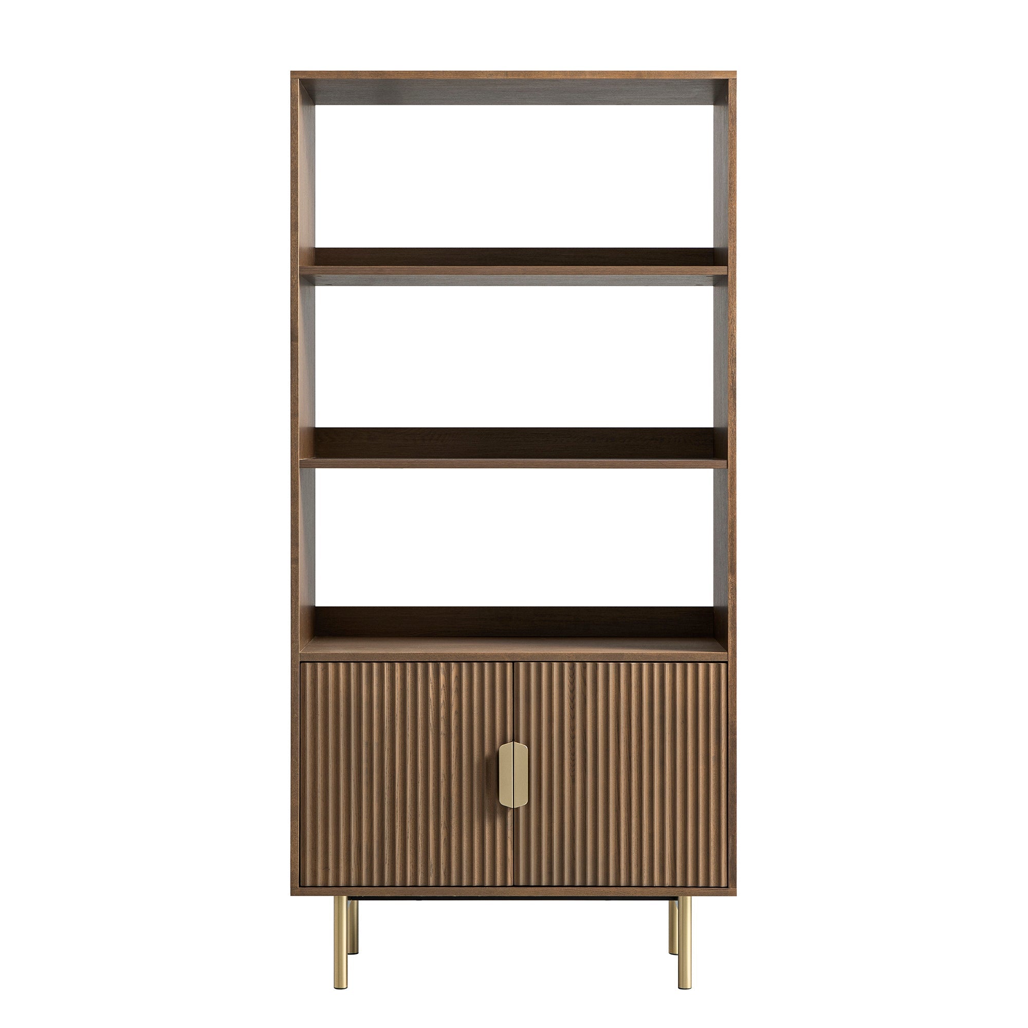 richmond ridged tall bookcase with doors, dark ash richmond ridged tall bookcase with doors, dark ash