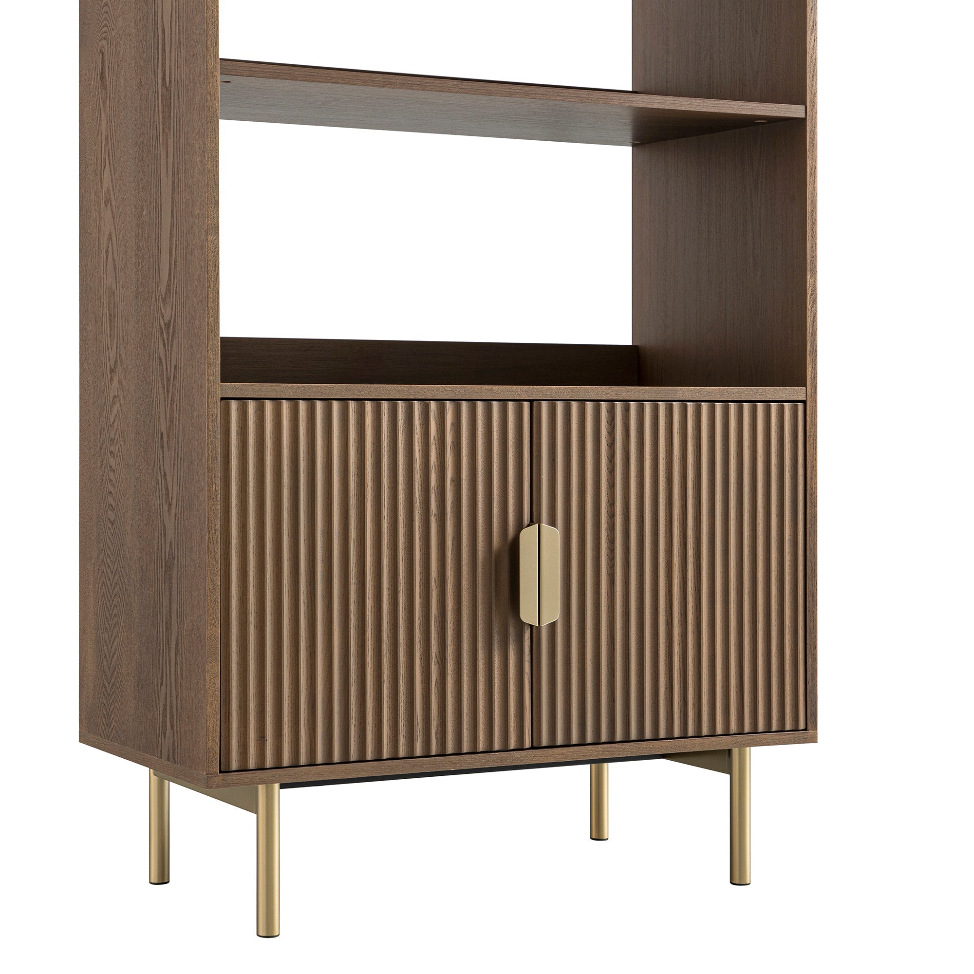 richmond ridged tall bookcase with doors, dark ash richmond ridged tall bookcase with doors, dark ash