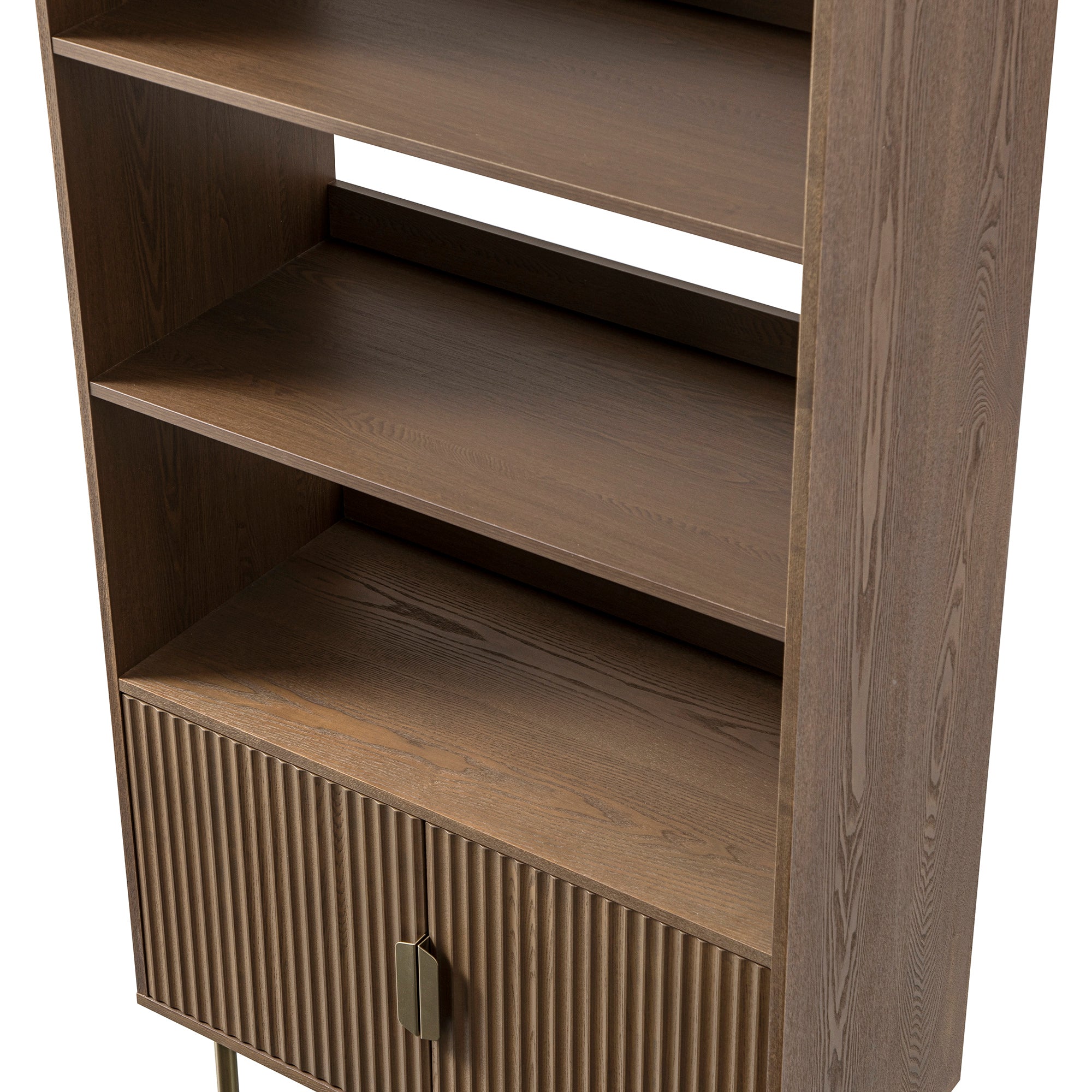 richmond ridged tall bookcase with doors, dark ash richmond ridged tall bookcase with doors, dark ash