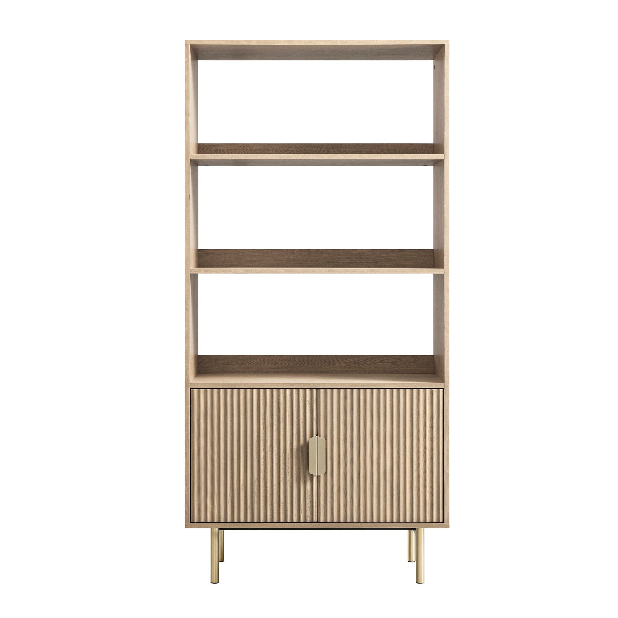 richmond ridged tall bookcase with doors, light ash richmond ridged tall bookcase with doors, light ash