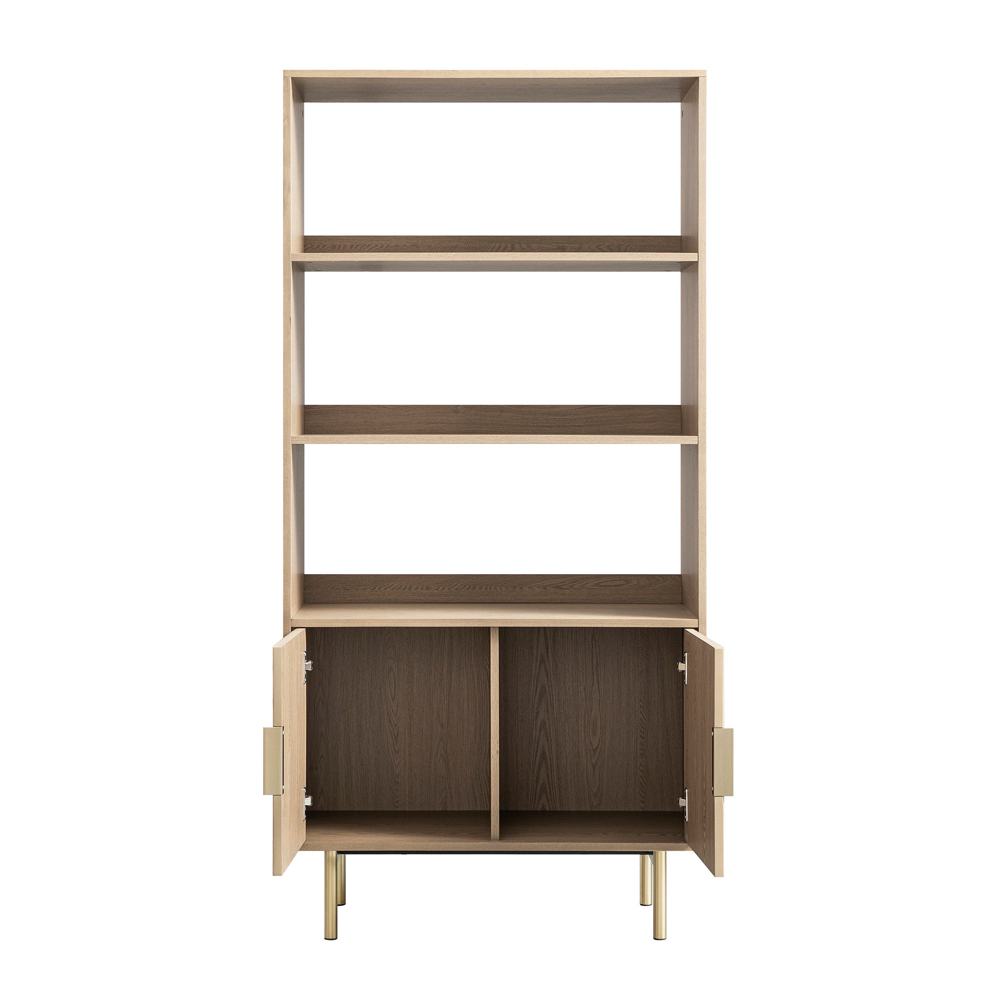 richmond ridged tall bookcase with doors, light ash richmond ridged tall bookcase with doors, light ash