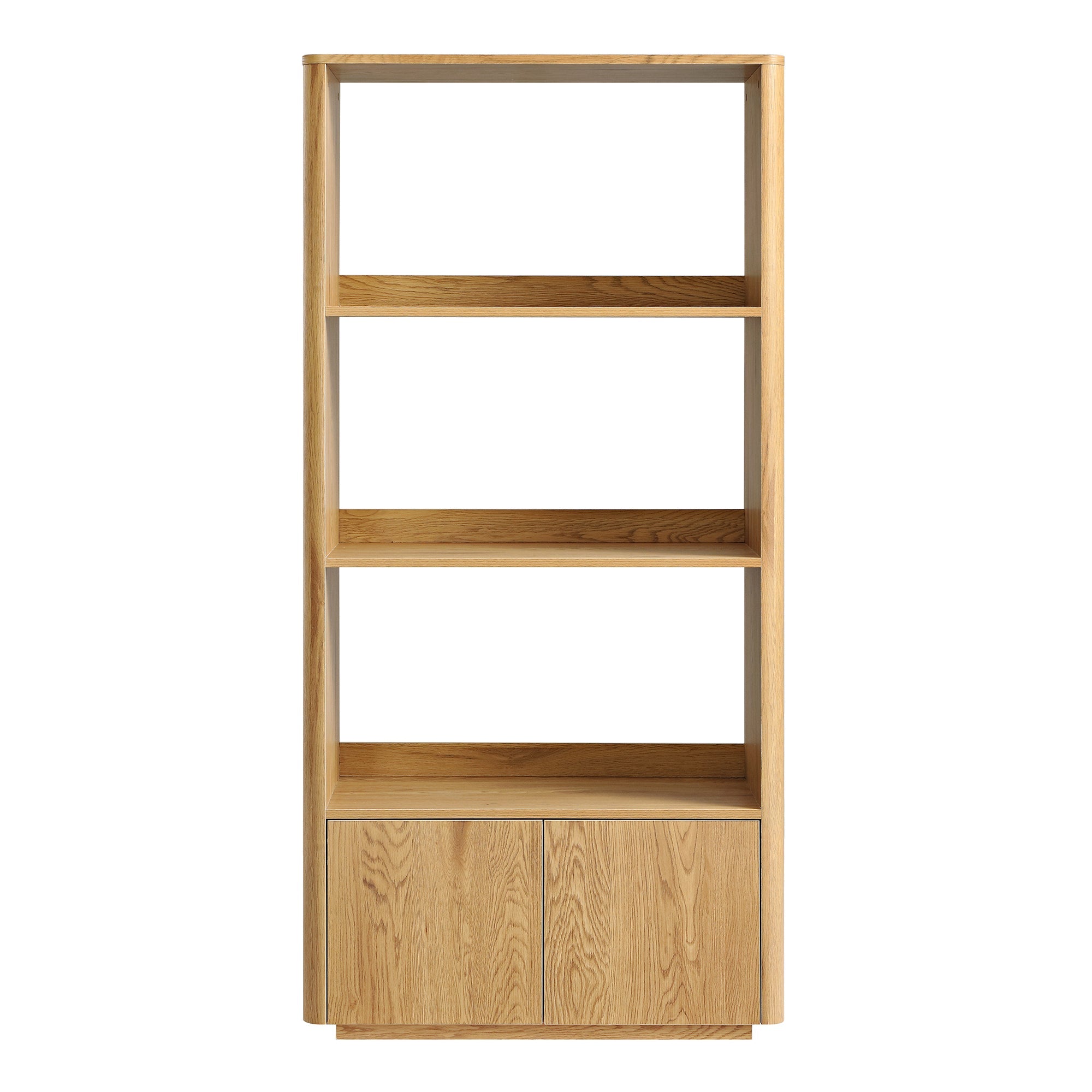 agnes curved edge bookcase, natural agnes curved edge bookcase, natural
