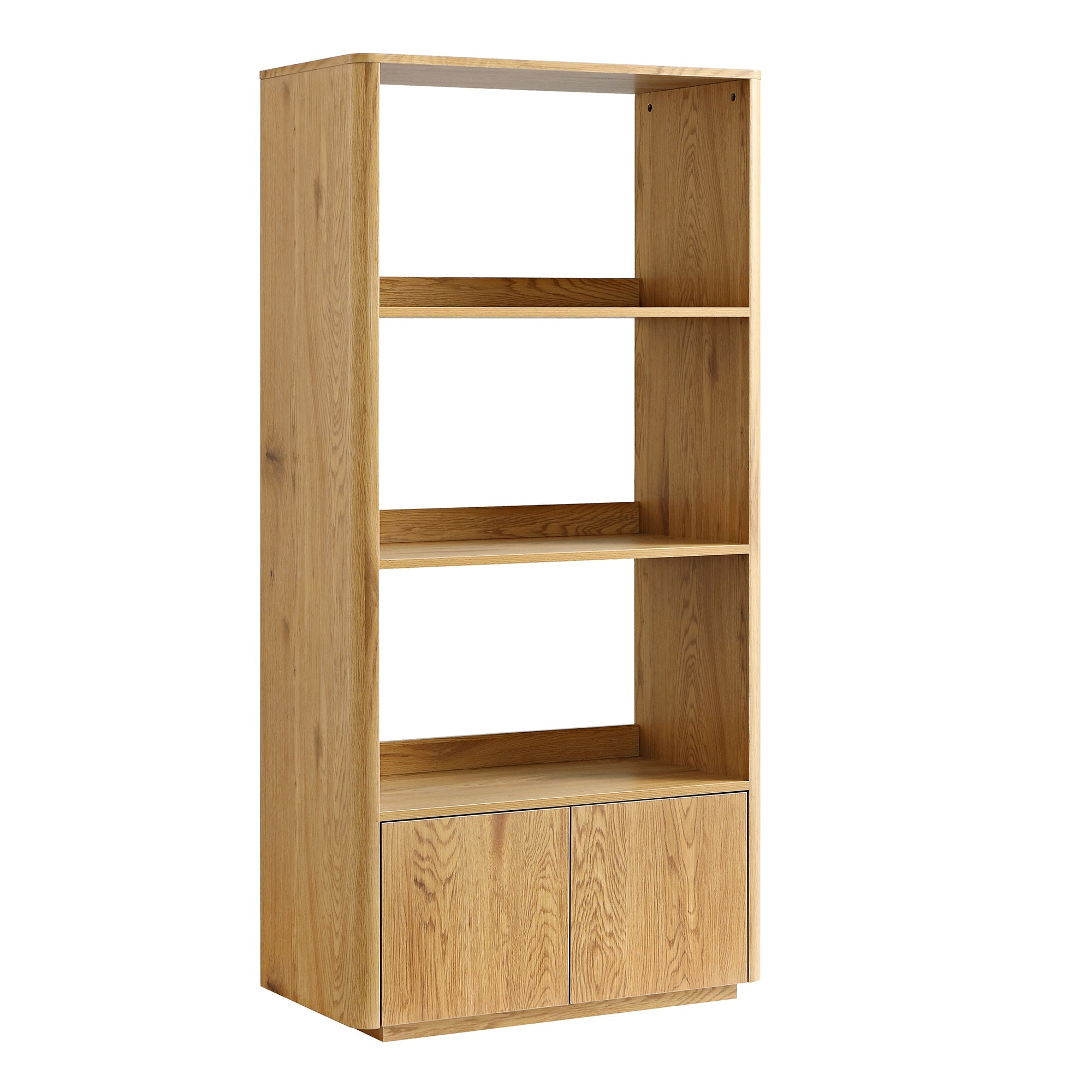 agnes curved edge bookcase, natural agnes curved edge bookcase, natural