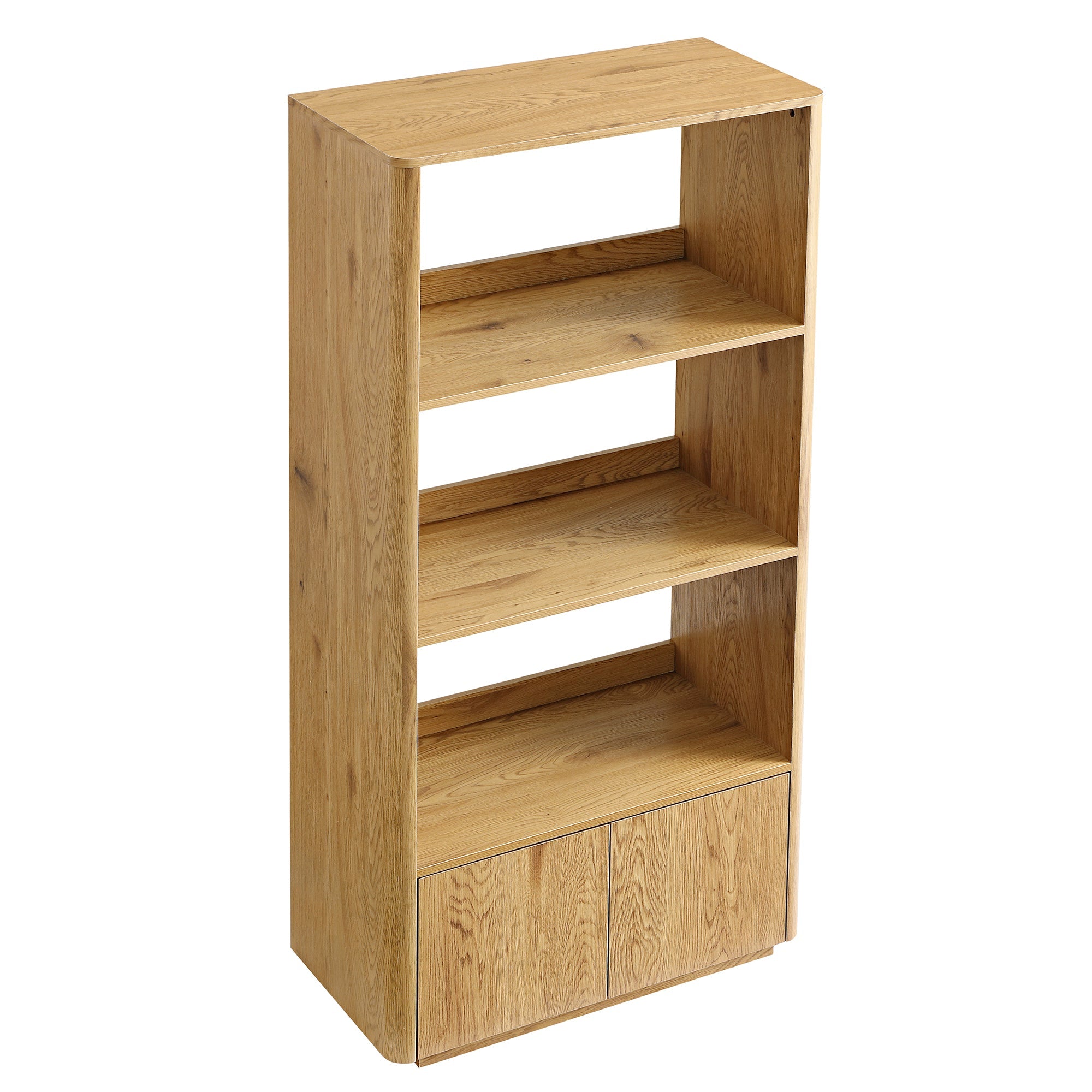 agnes curved edge bookcase, natural agnes curved edge bookcase, natural