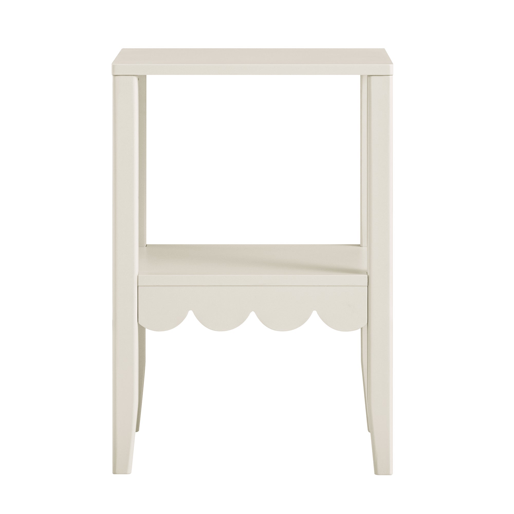 henley scalloped edge side table, light sand henley scalloped edge side table, light sand