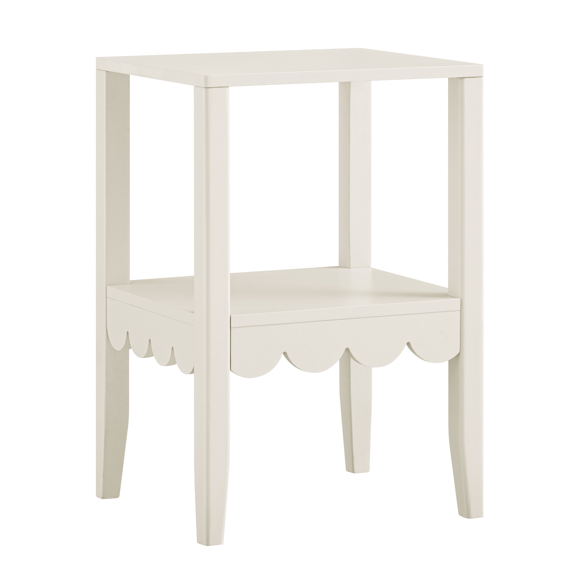 henley scalloped edge side table, light sand henley scalloped edge side table, light sand