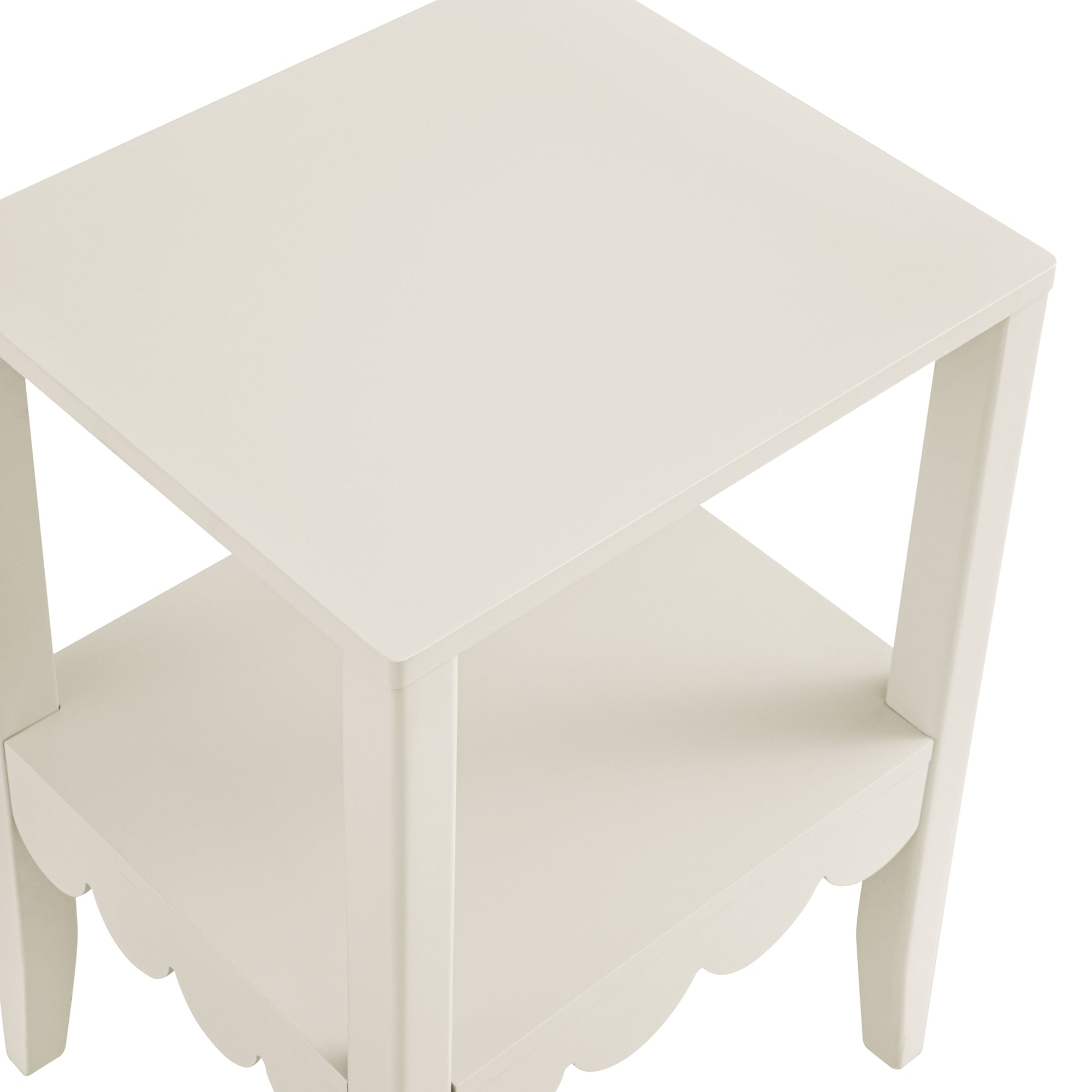 henley scalloped edge side table, light sand henley scalloped edge side table, light sand