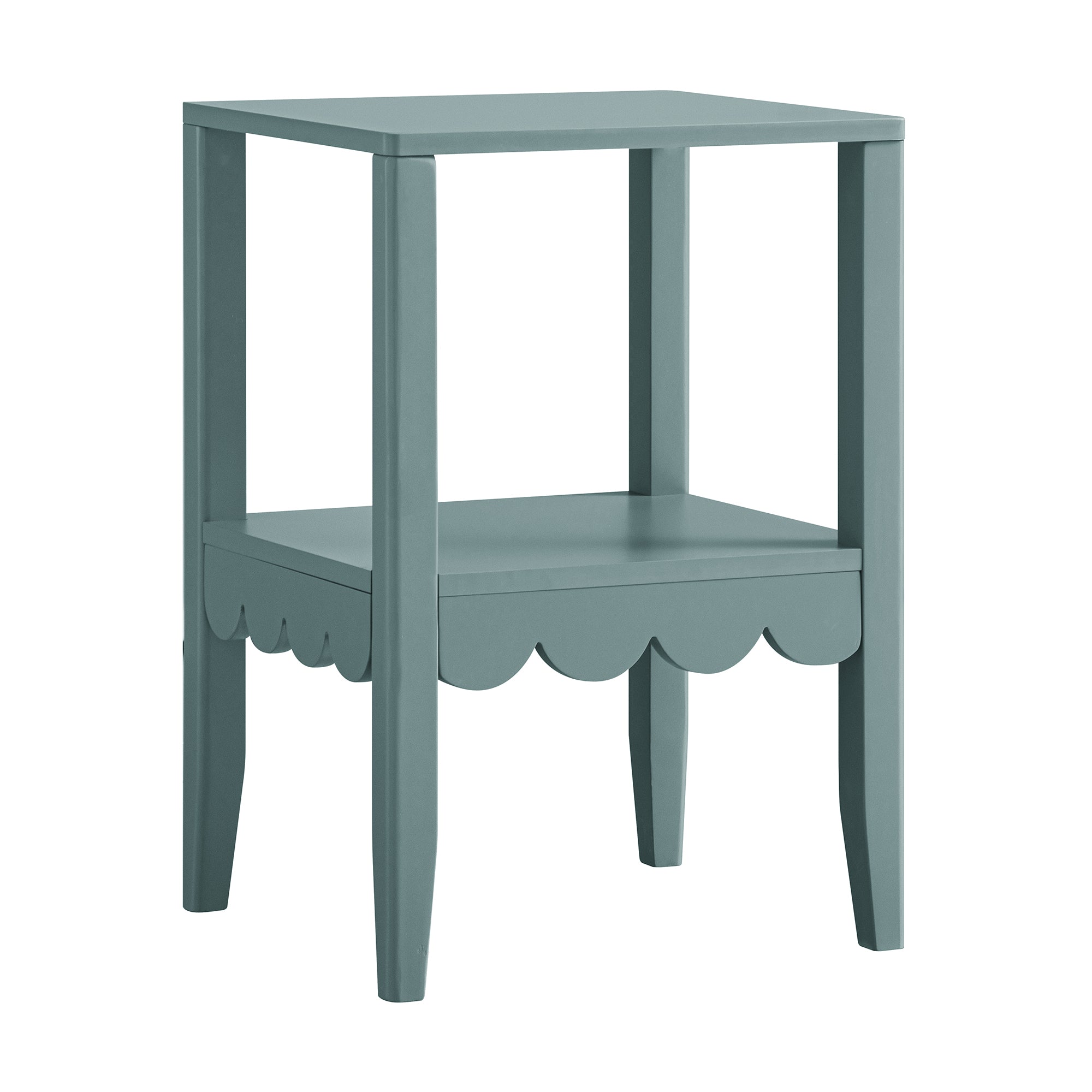 henley scalloped edge side table, blue spruce henley scalloped edge side table, blue spruce