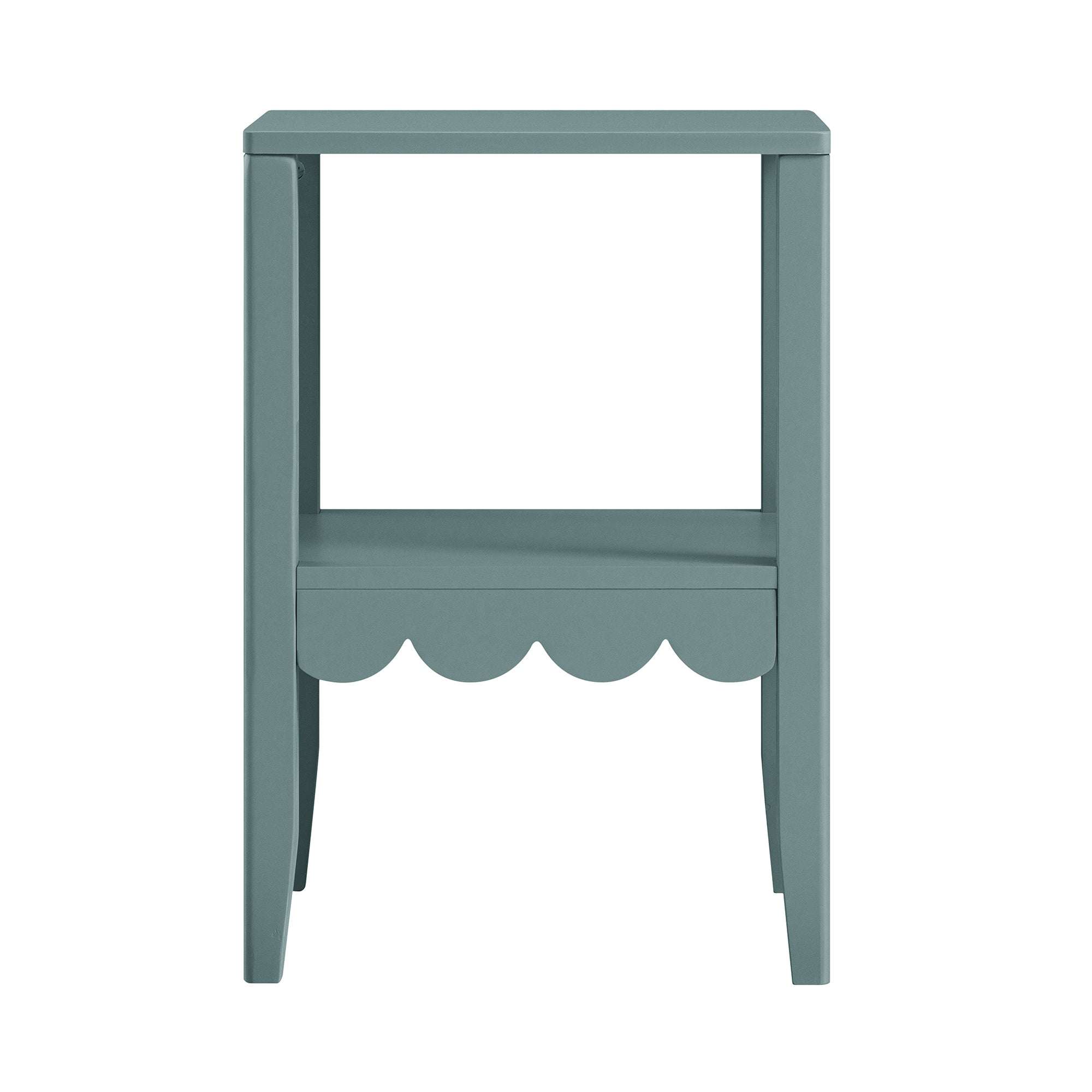 henley scalloped edge side table, blue spruce henley scalloped edge side table, blue spruce