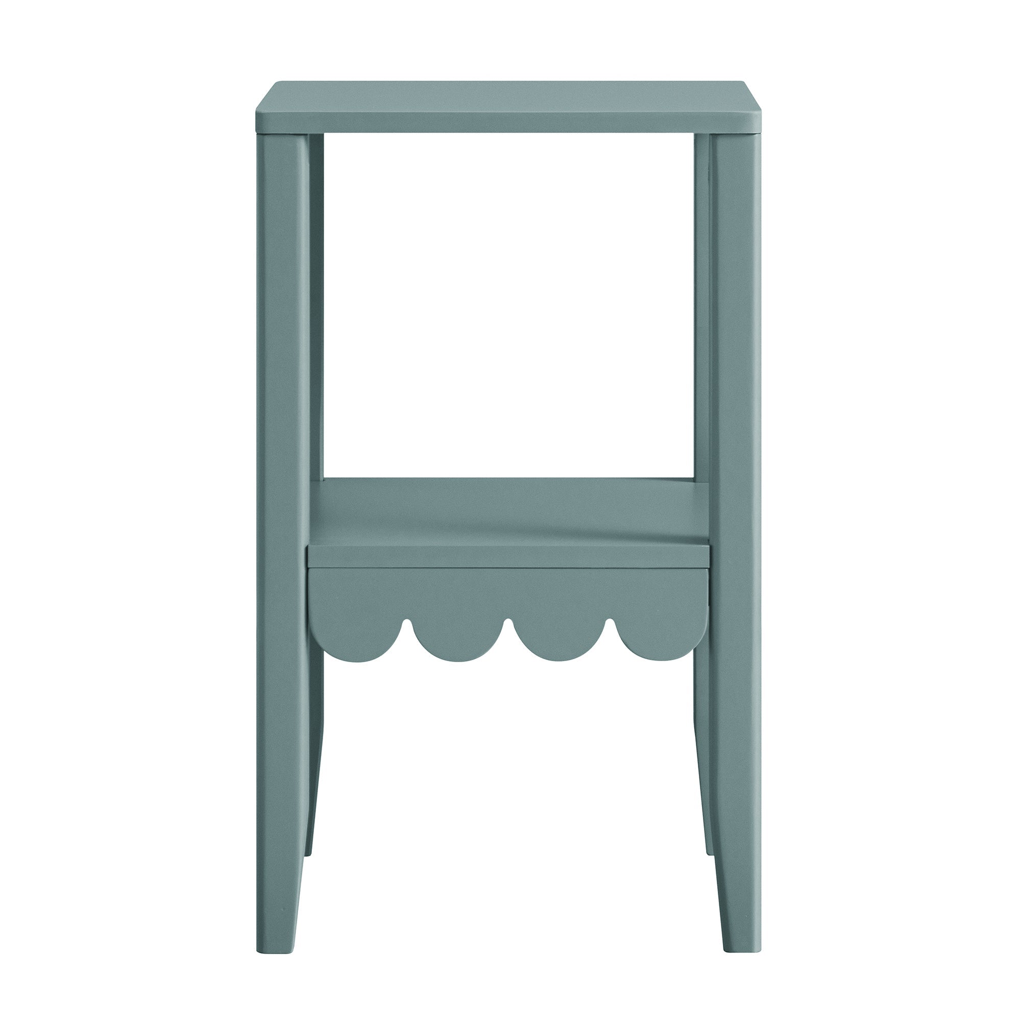 henley scalloped edge side table, blue spruce henley scalloped edge side table, blue spruce