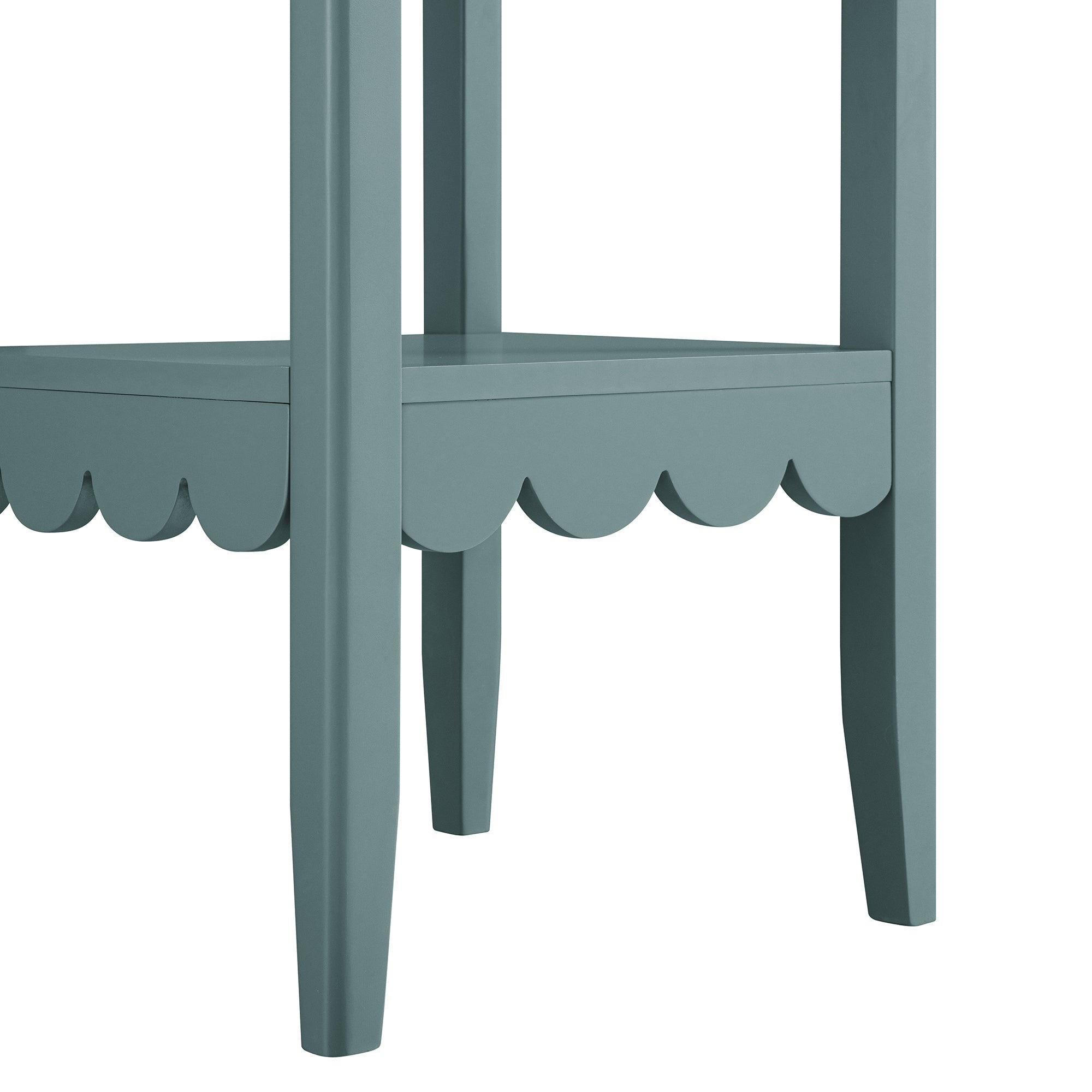 henley scalloped edge side table, blue spruce henley scalloped edge side table, blue spruce