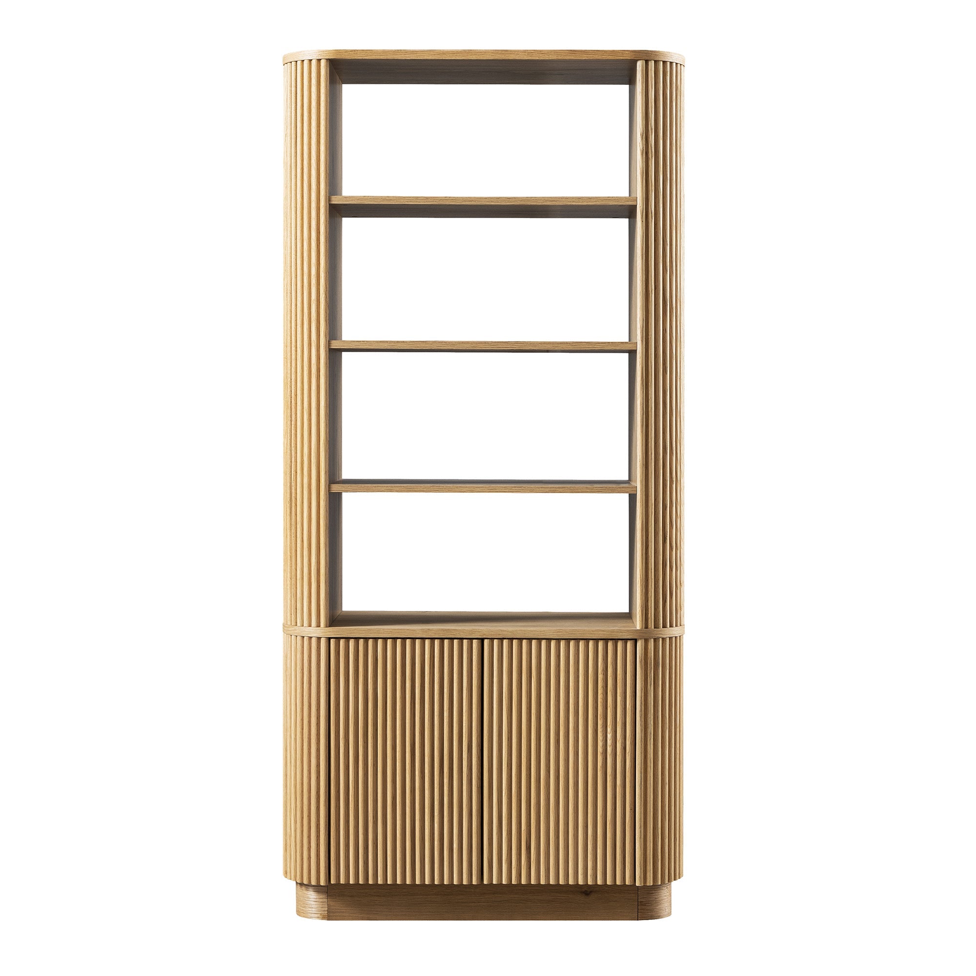 maru bookcase with cabinet, oak maru bookcase with cabinet, oak