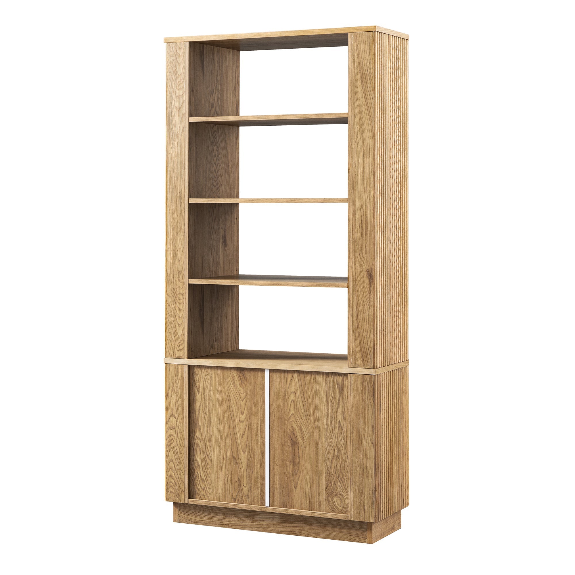 maru bookcase with cabinet, oak maru bookcase with cabinet, oak