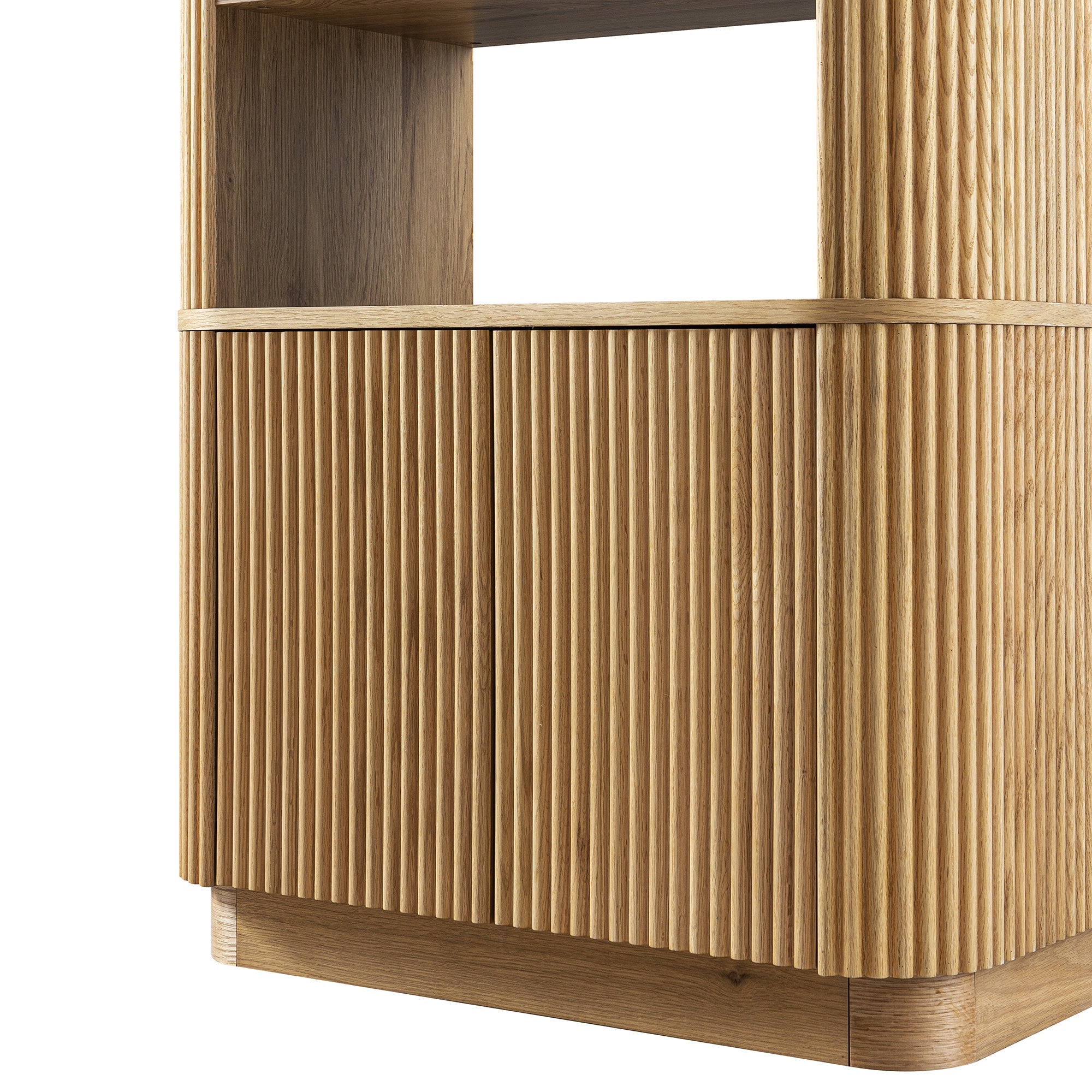 maru bookcase with cabinet, oak maru bookcase with cabinet, oak