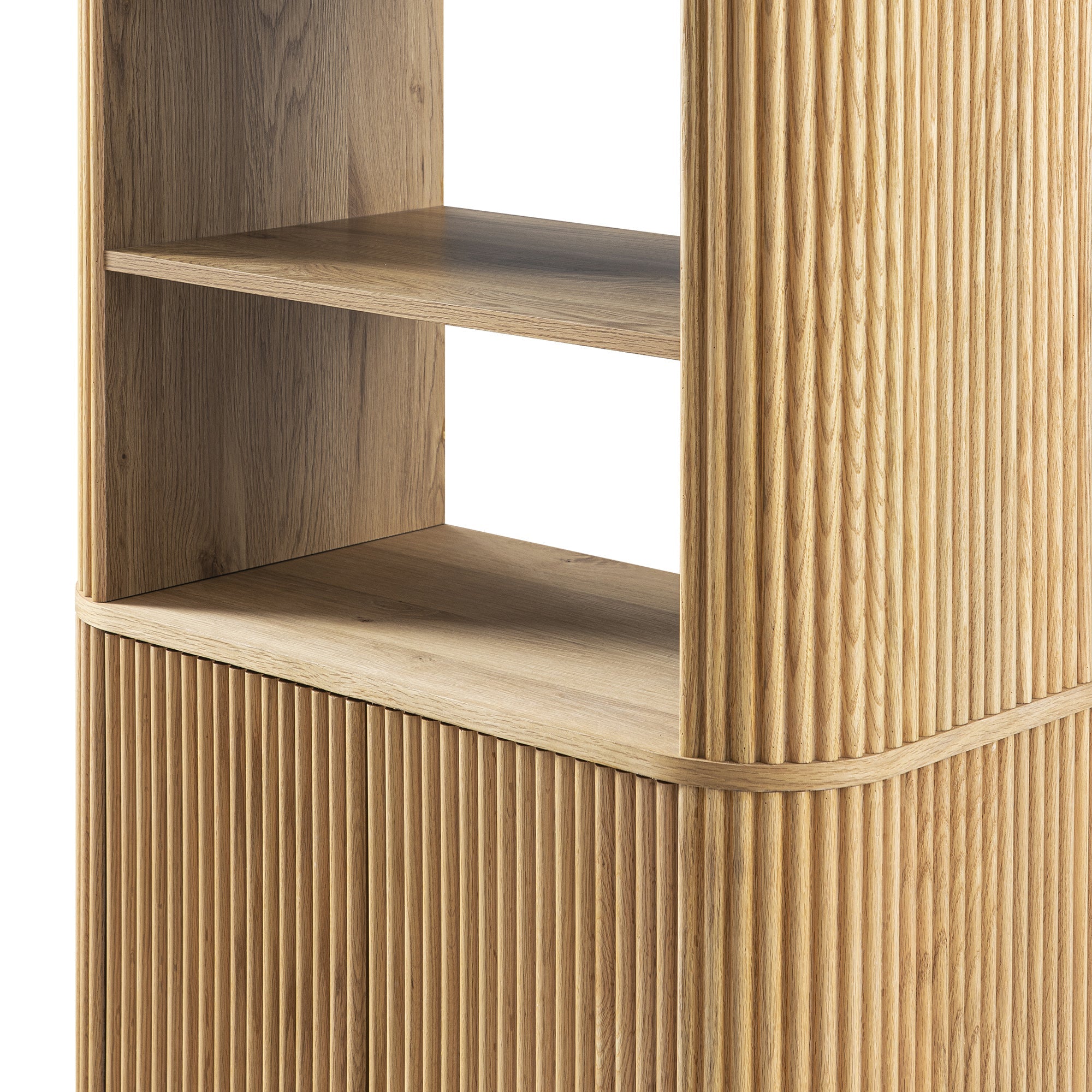 maru bookcase with cabinet, oak maru bookcase with cabinet, oak