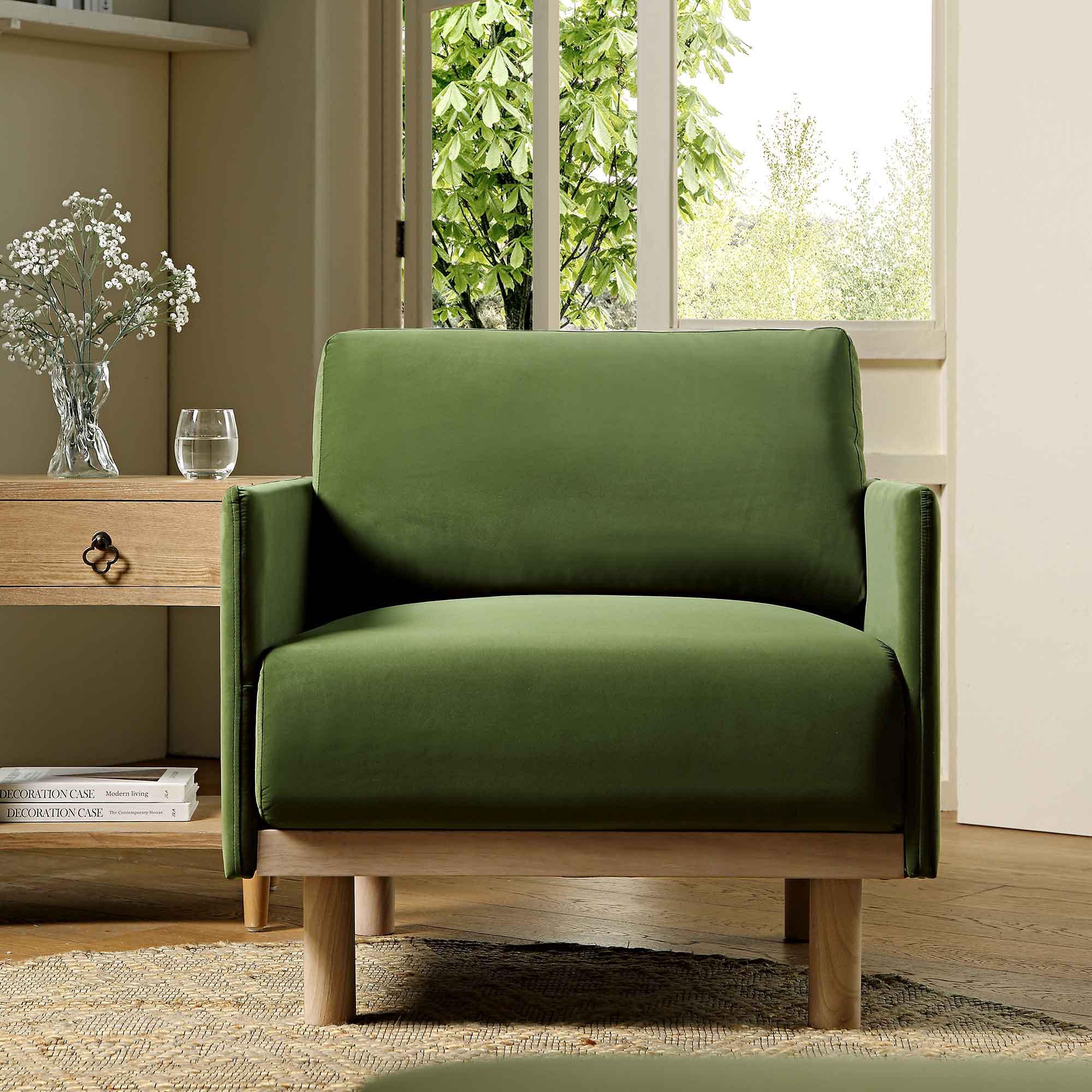 timber fern green velvet armchair timber fern green velvet armchair