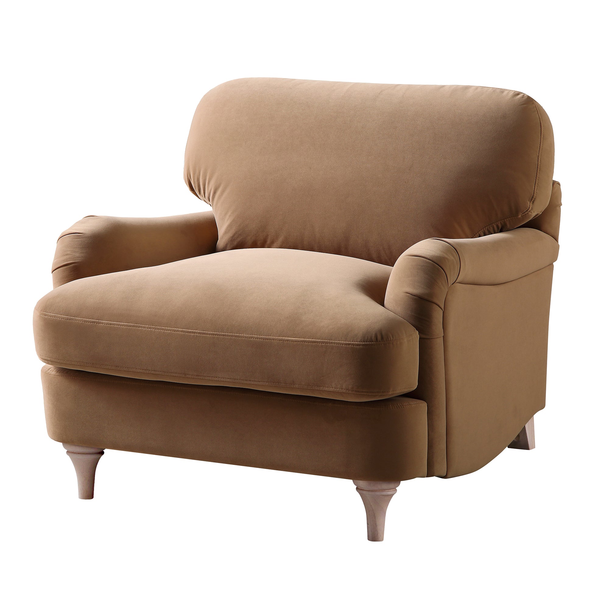 daphnis camel velvet sofa, 1 seater daphnis camel velvet sofa, 1 seater