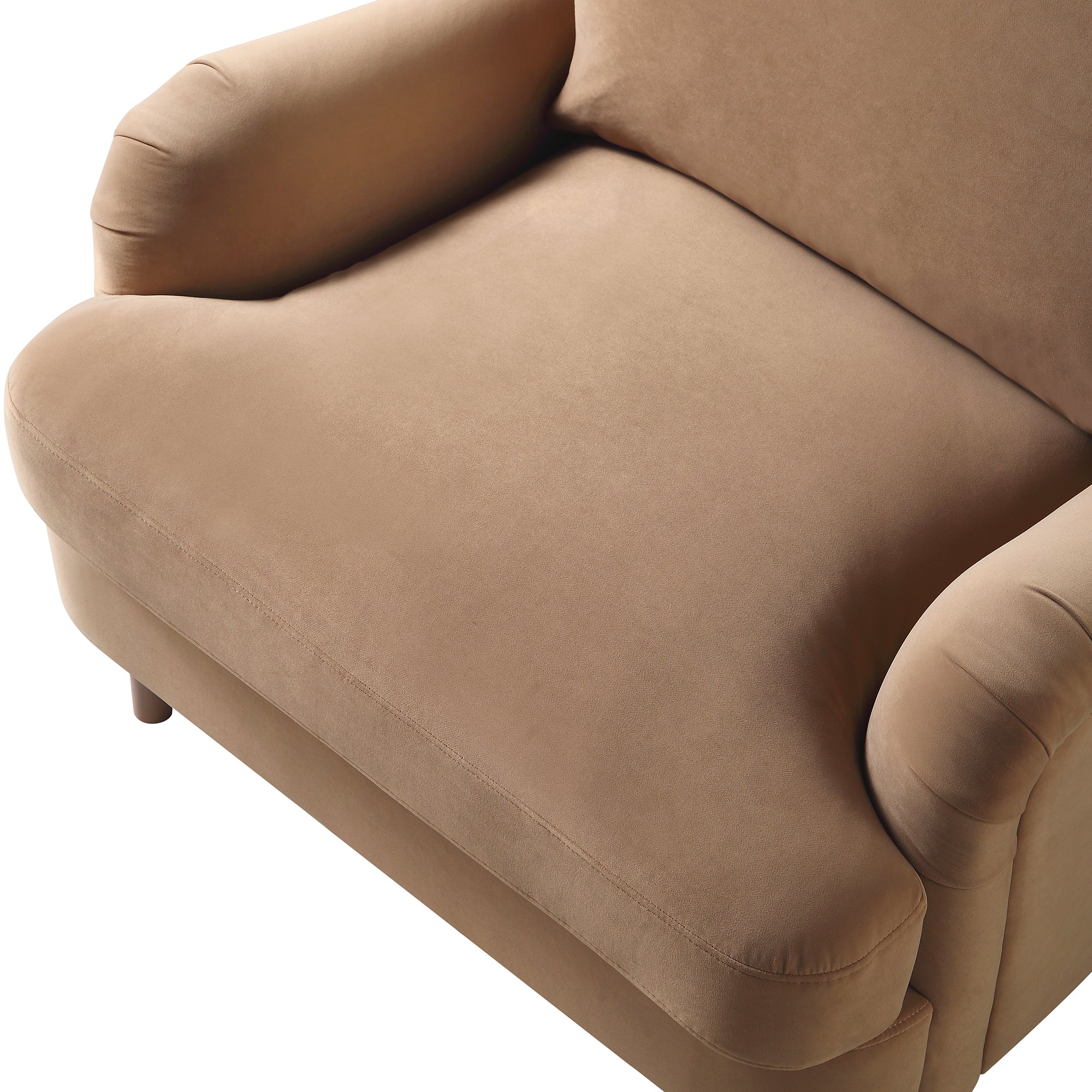 daphnis camel velvet sofa, 1 seater daphnis camel velvet sofa, 1 seater