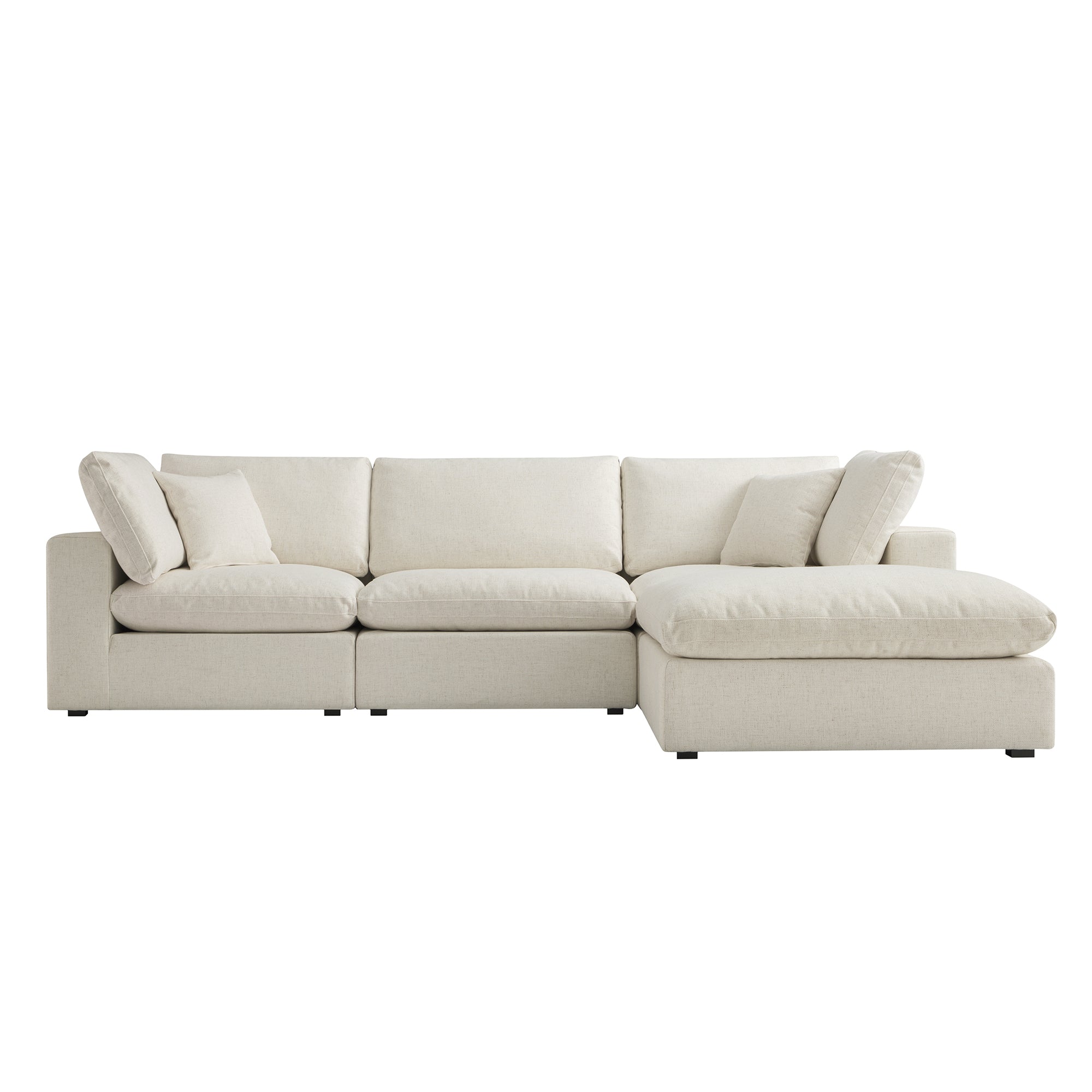 lutyens beige linen blend sectional sofa, 3 piece chaise lutyens beige linen blend sectional sofa, 3 piece chaise