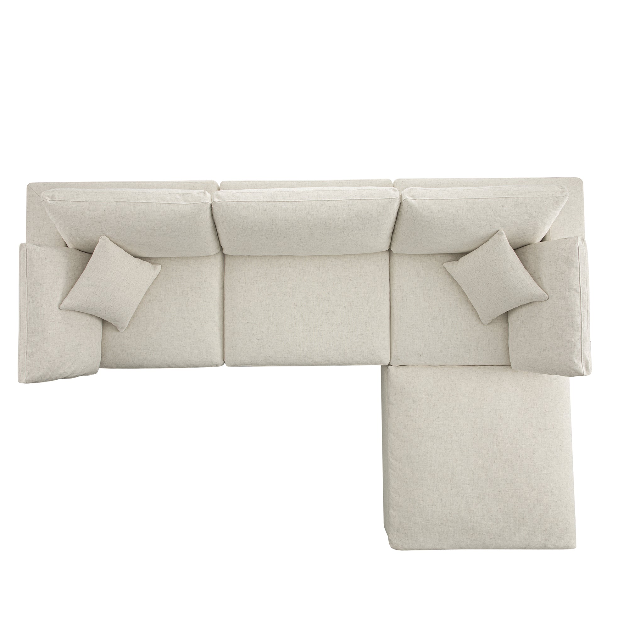 lutyens beige linen blend sectional sofa, 3 piece chaise lutyens beige linen blend sectional sofa, 3 piece chaise
