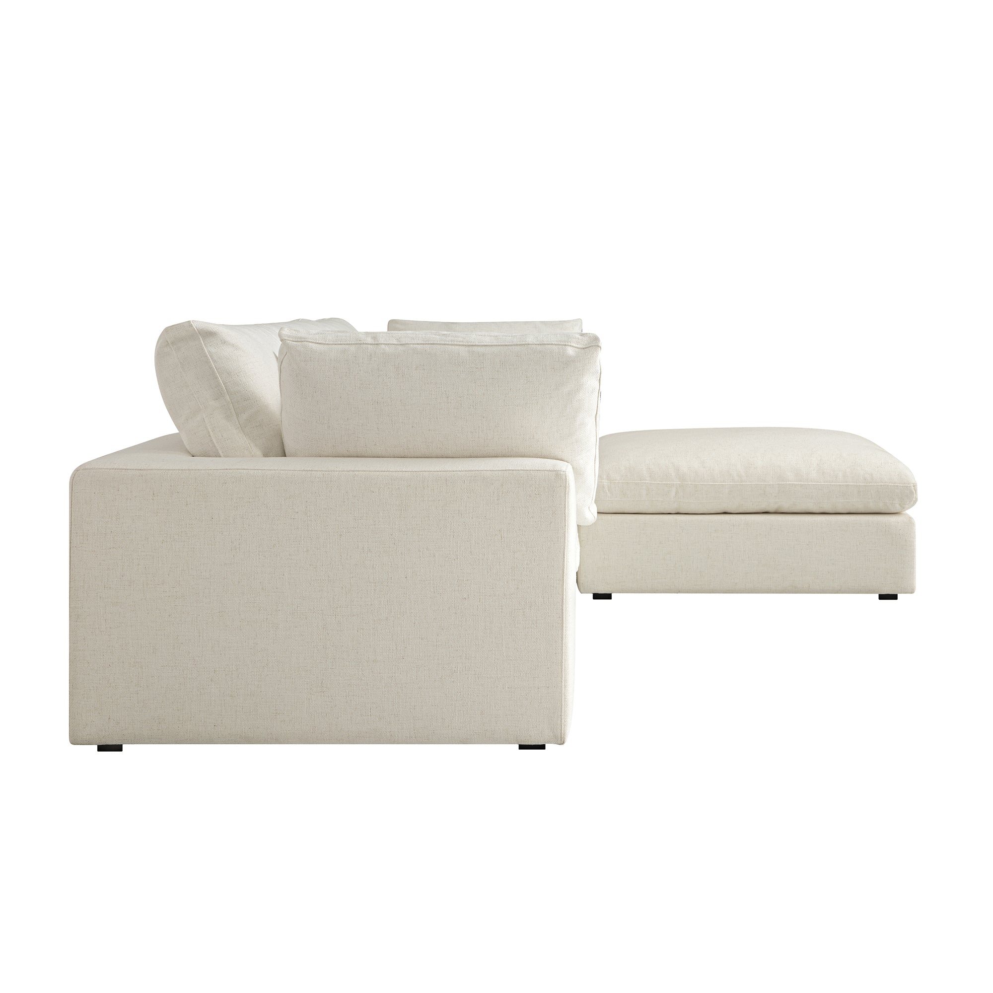 lutyens beige linen blend sectional sofa, 3 piece chaise lutyens beige linen blend sectional sofa, 3 piece chaise