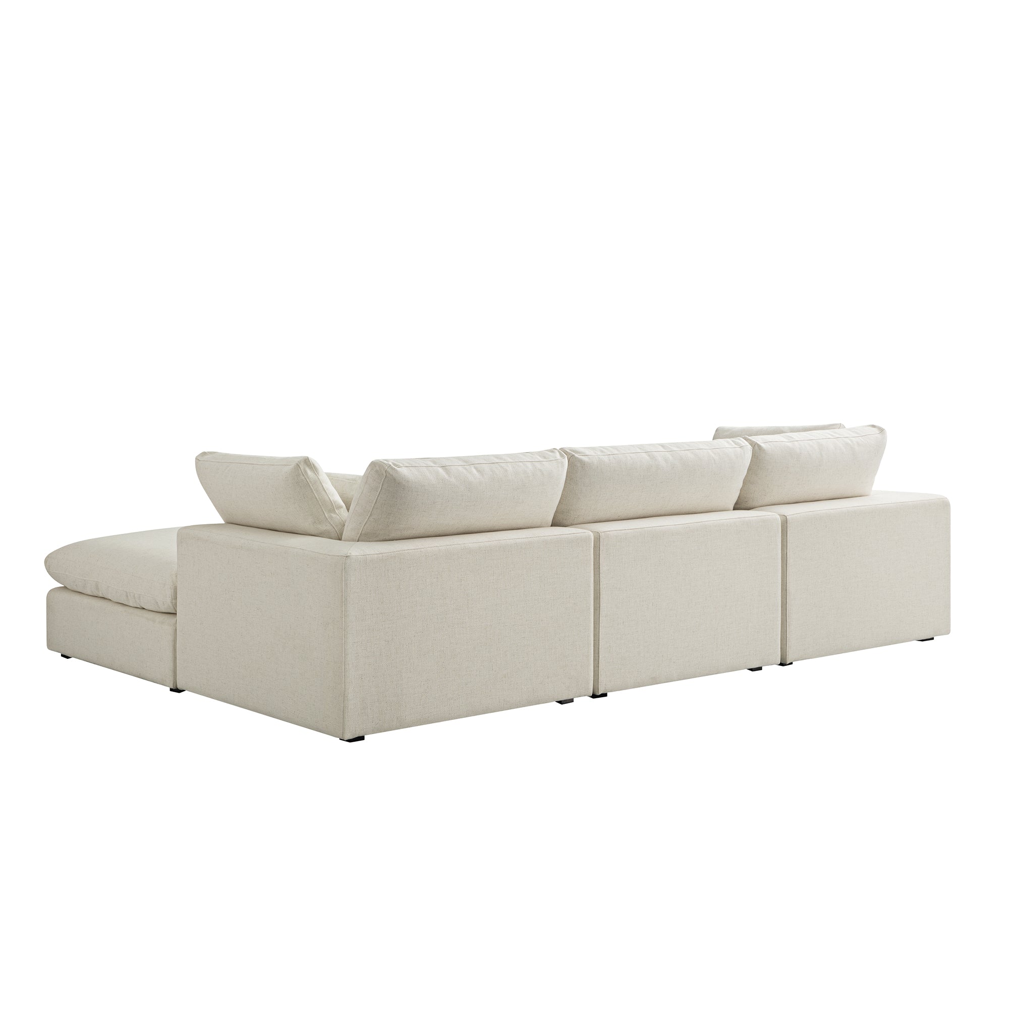 lutyens beige linen blend sectional sofa, 3 piece chaise lutyens beige linen blend sectional sofa, 3 piece chaise