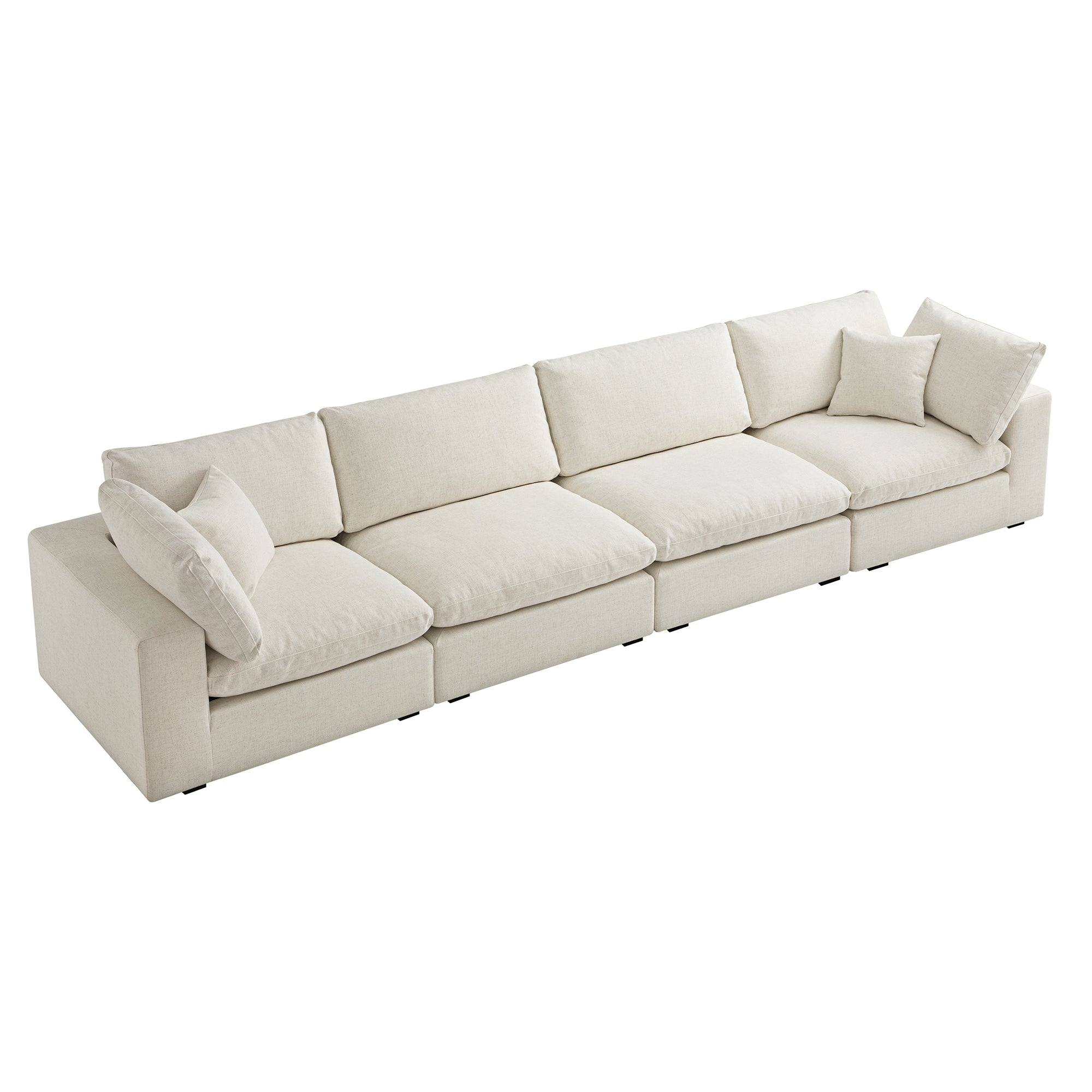 lutyens beige linen blend sectional sofa, 4 piece lutyens beige linen blend sectional sofa, 4 piece