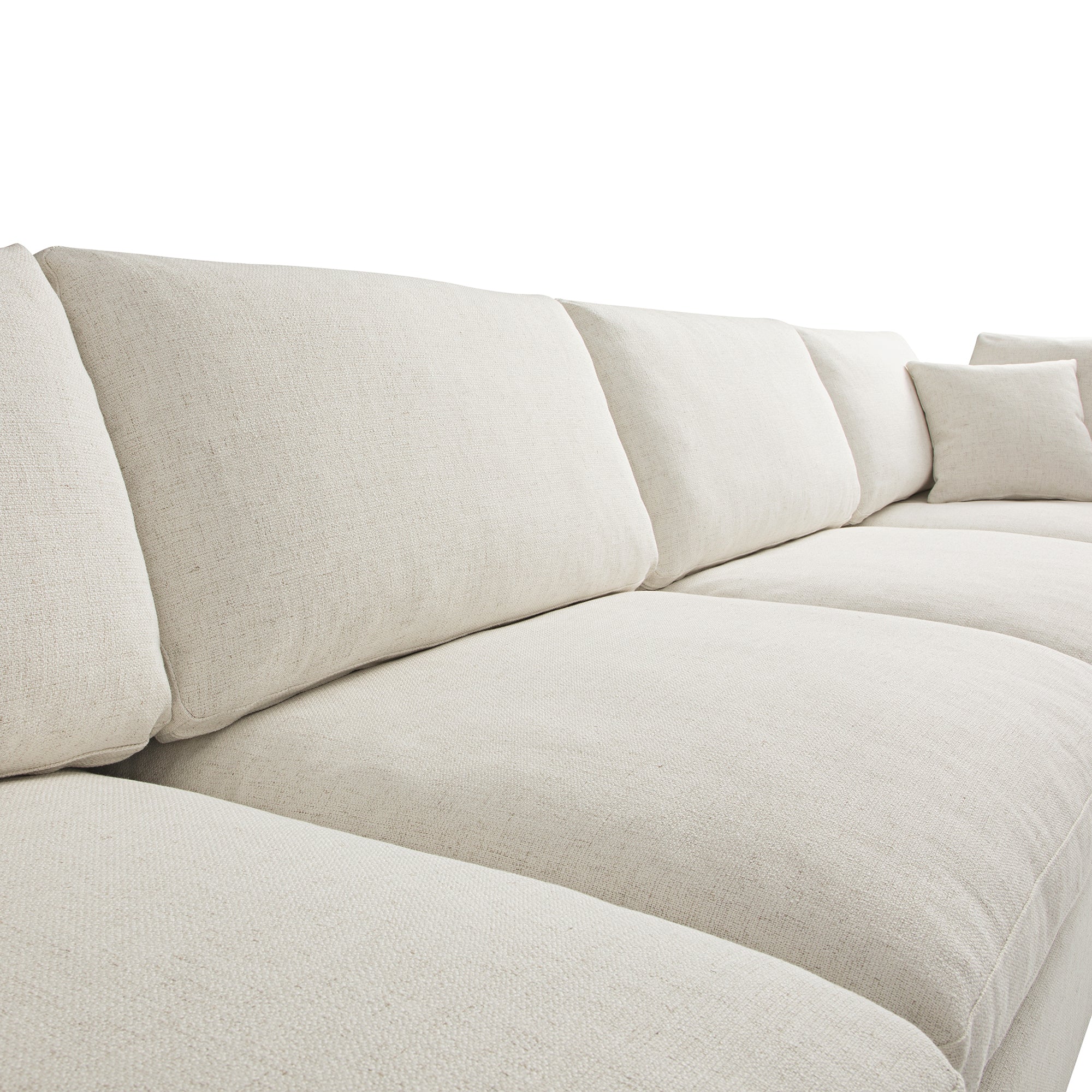 lutyens beige linen blend sectional sofa, 4 piece lutyens beige linen blend sectional sofa, 4 piece