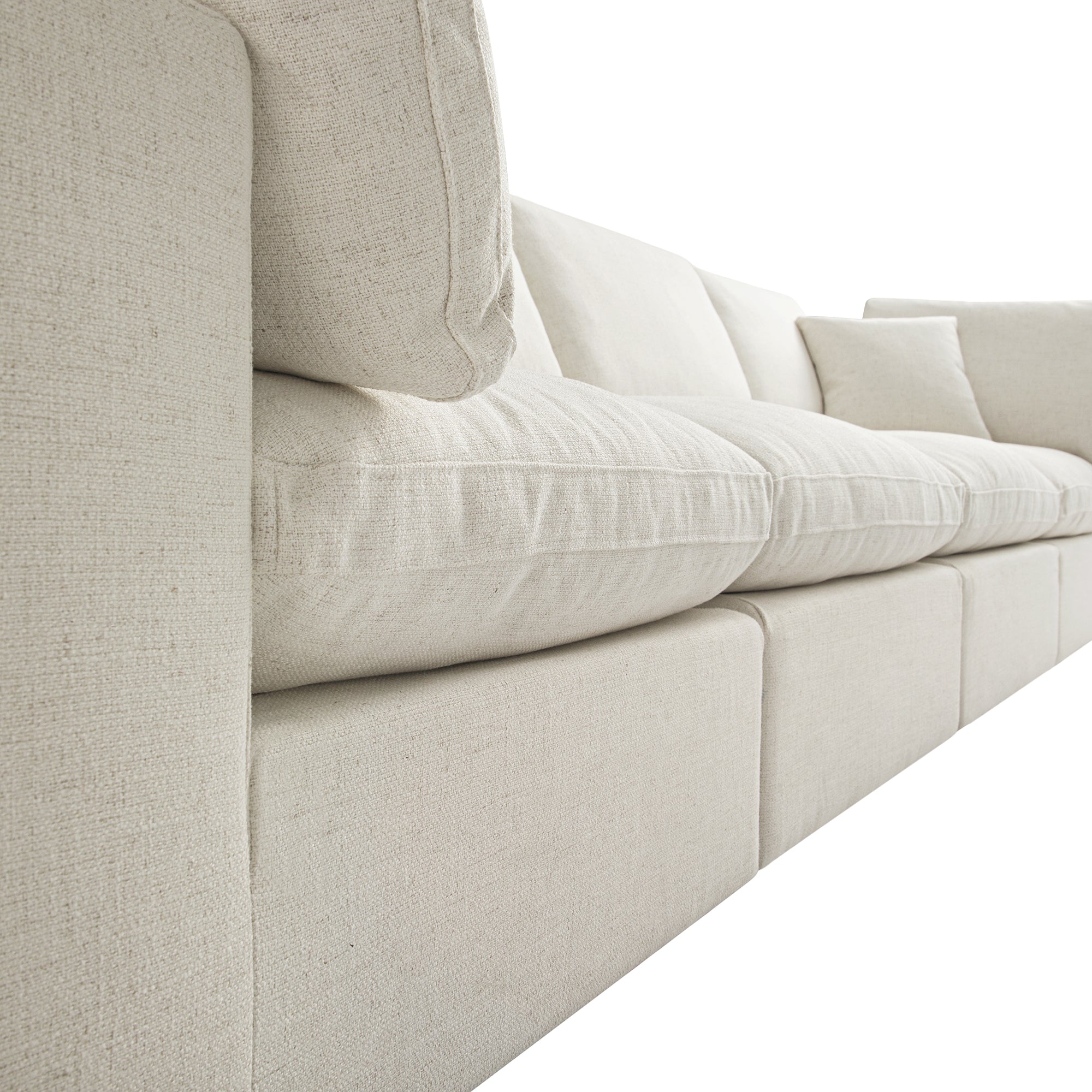 lutyens beige linen blend sectional sofa, 4 piece lutyens beige linen blend sectional sofa, 4 piece